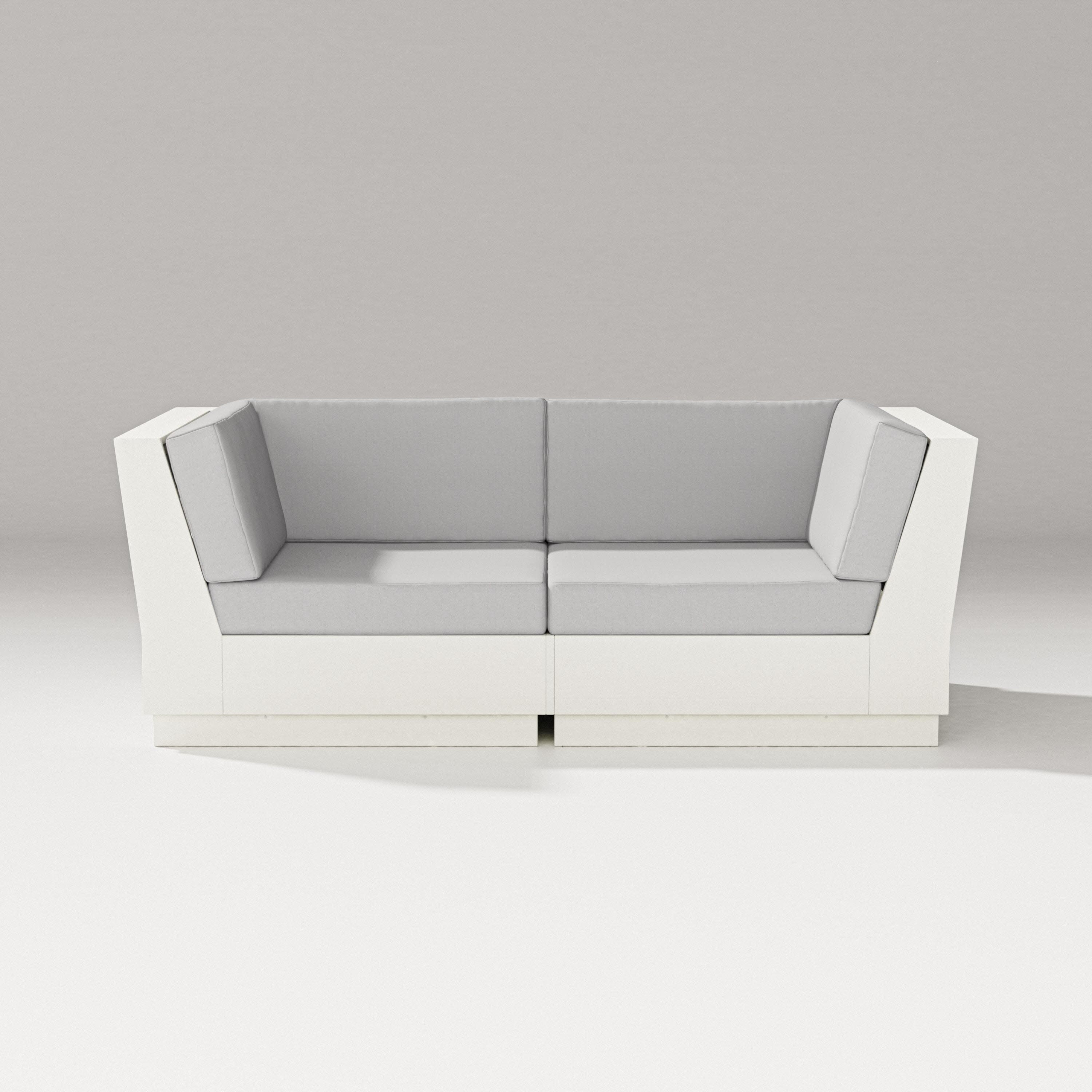 Elevate Loveseat Sectional in Vintage White / Diamond in the Rough