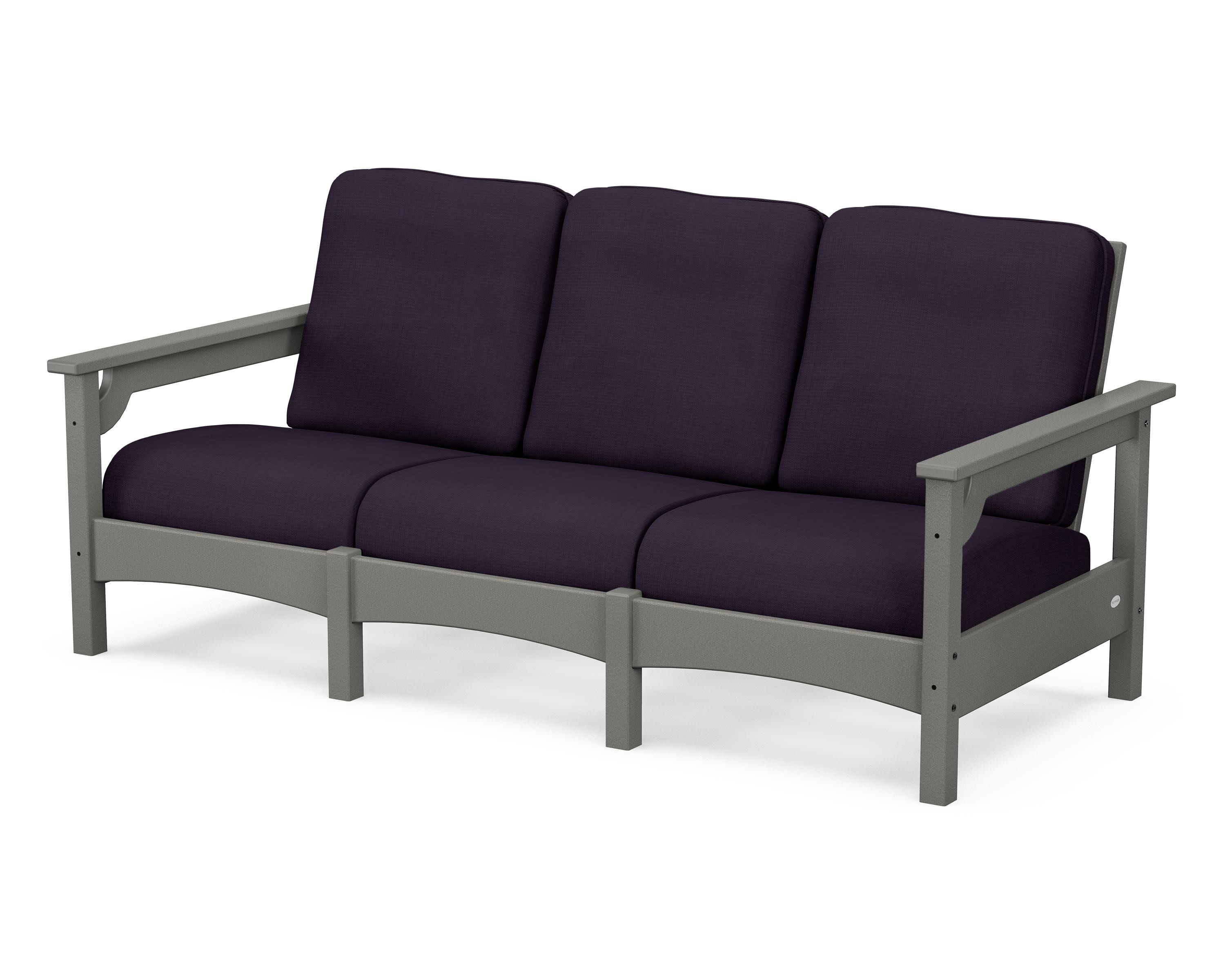 Club Sofa in Slate Grey / Navy Linen
