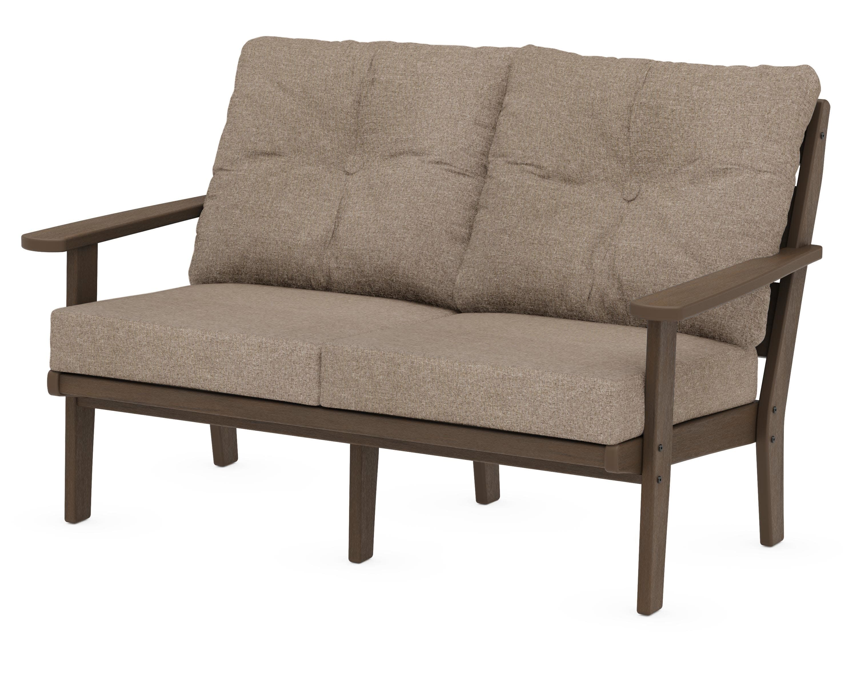 Lakeside Deep Seating Loveseat in Kona / Spiced Burlap