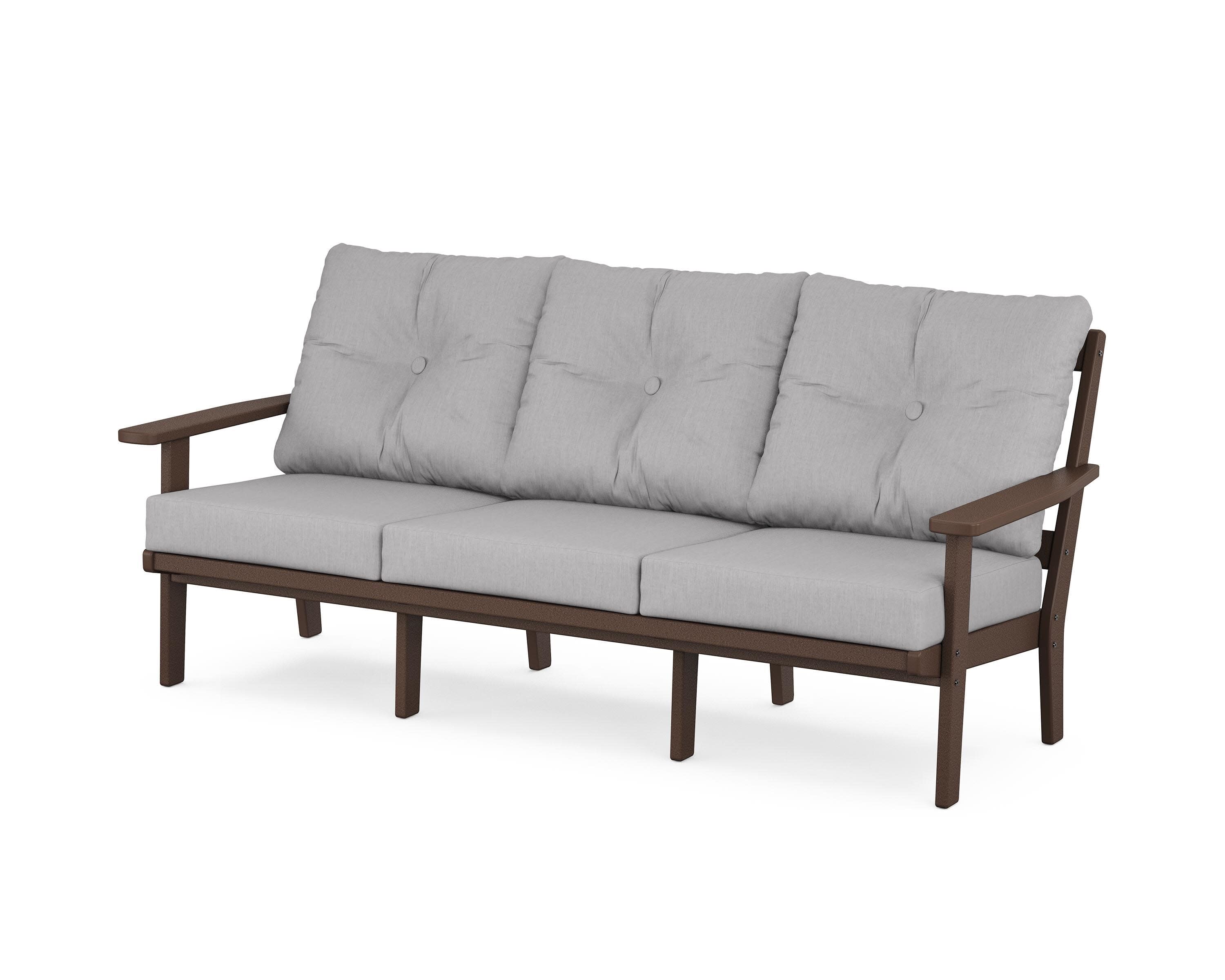 Oxford Deep Seating Sofa in Mahogany / Granite