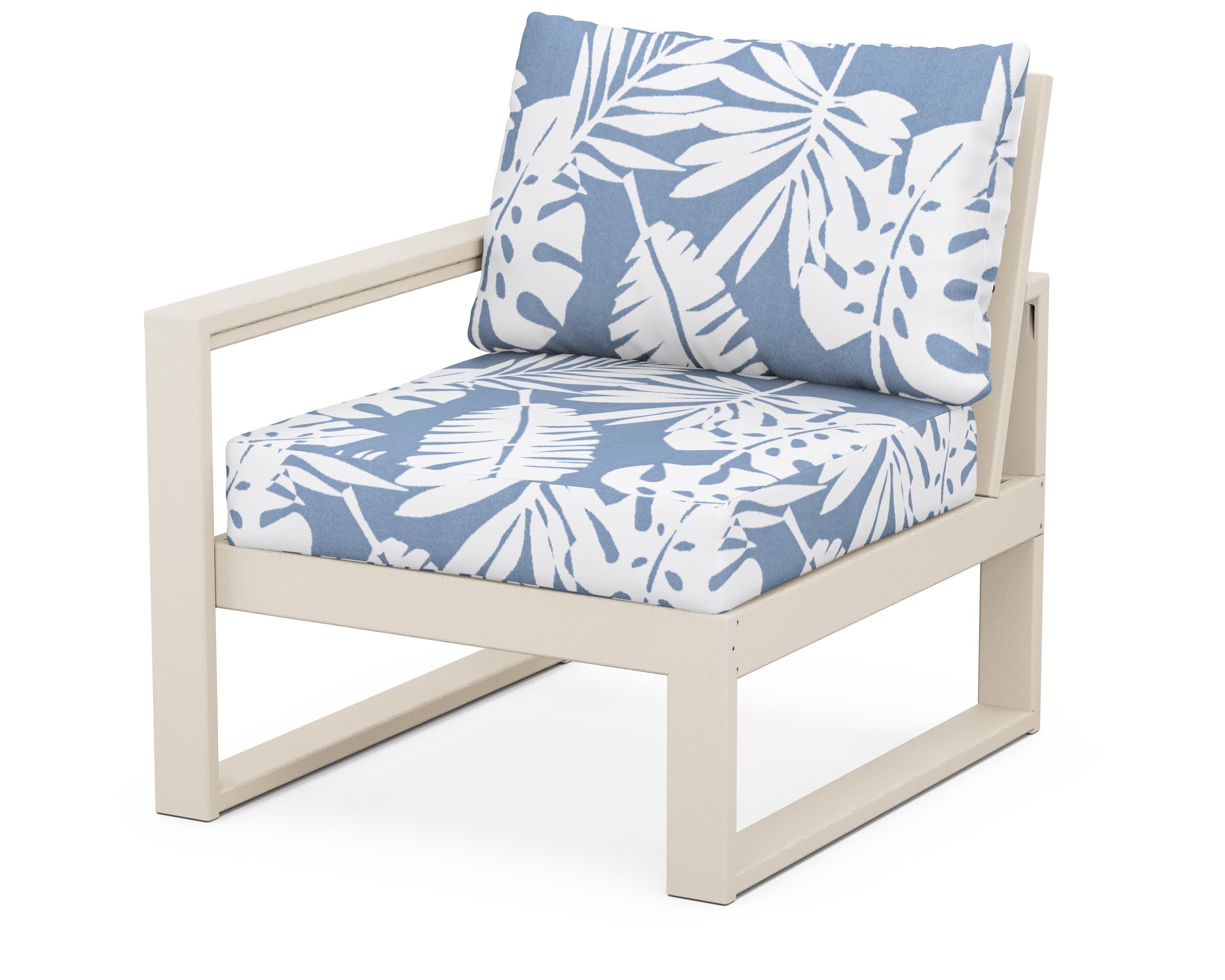 EDGE Modular Left Arm Chair in Sand / Leaf Sky Blue