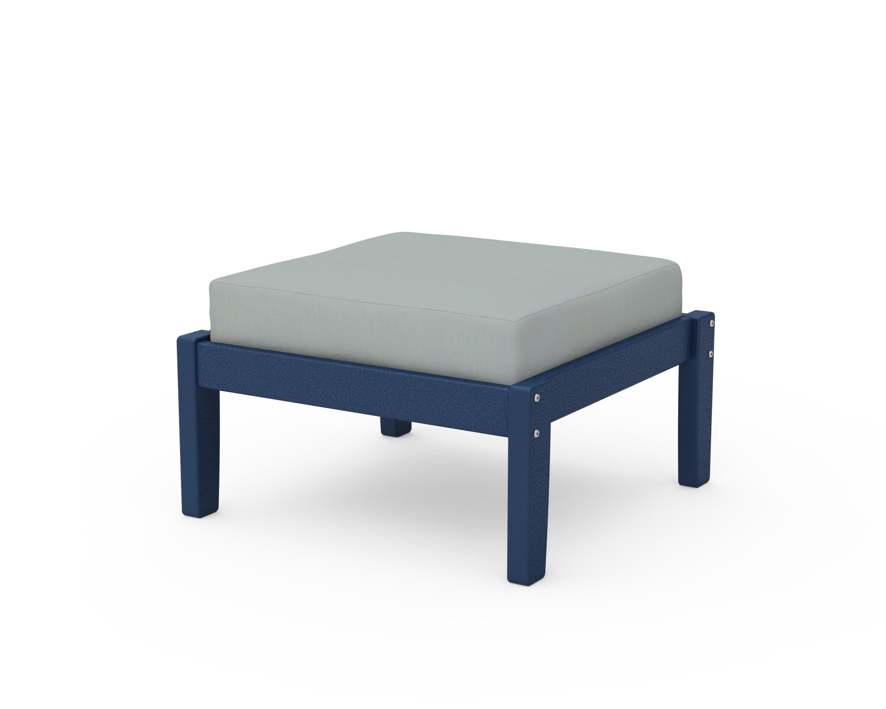 Deep Seating Ottoman in Navy / Spa