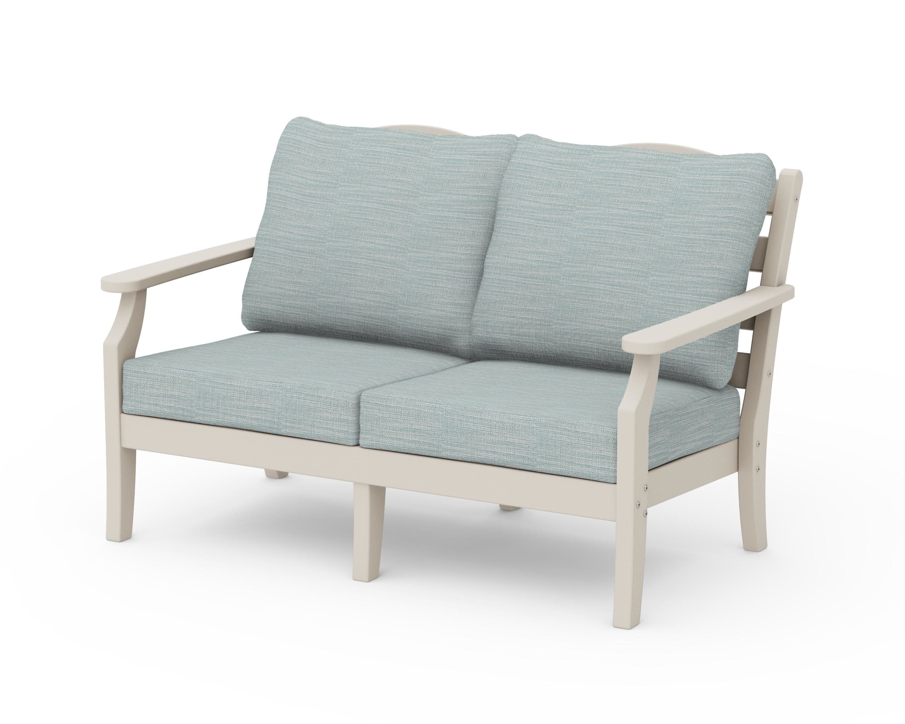 Savannah Deep Seating Loveseat in Sand / Soothe Mist