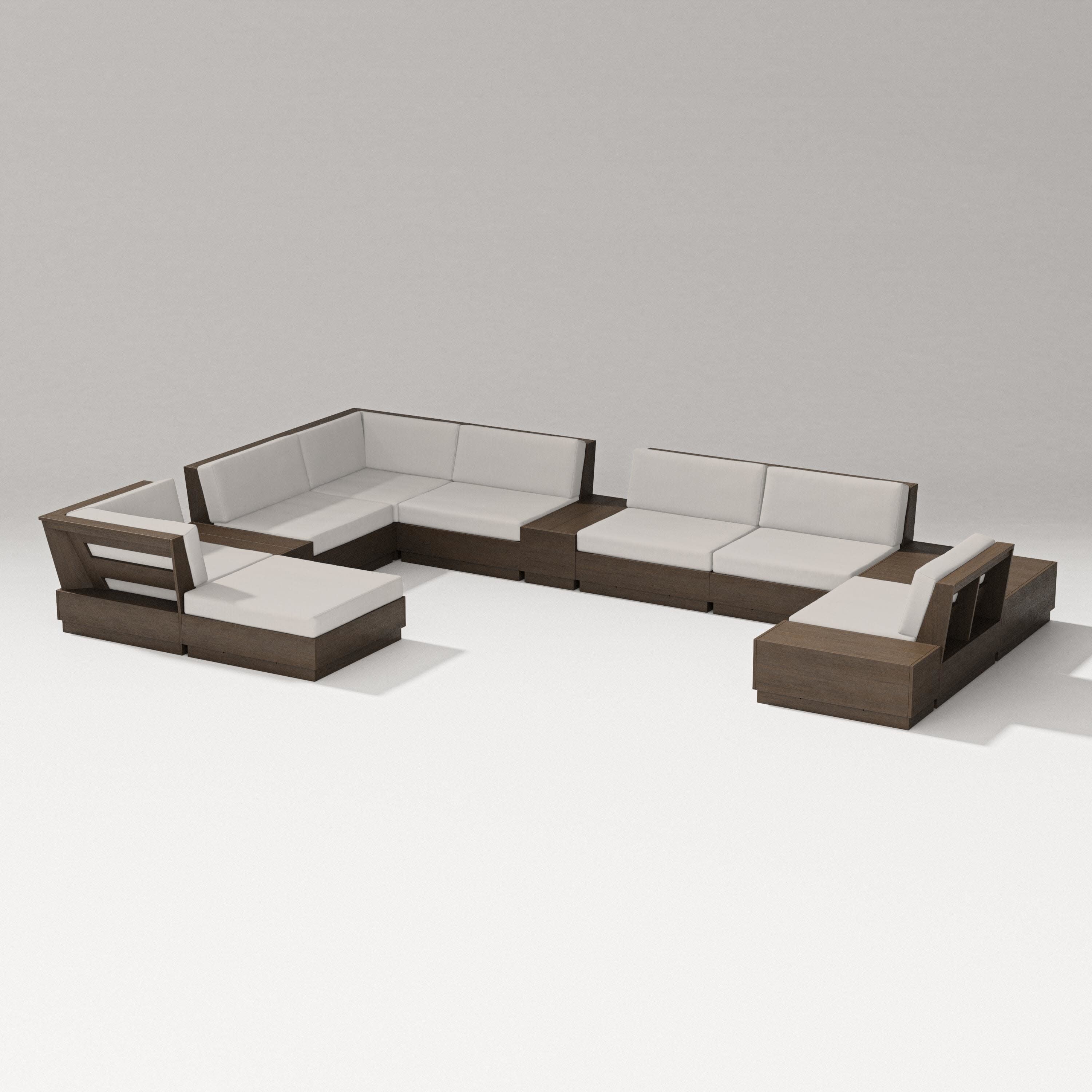 Elevate 12-Piece Conversation Sectional Set in Kona / Cast Ash