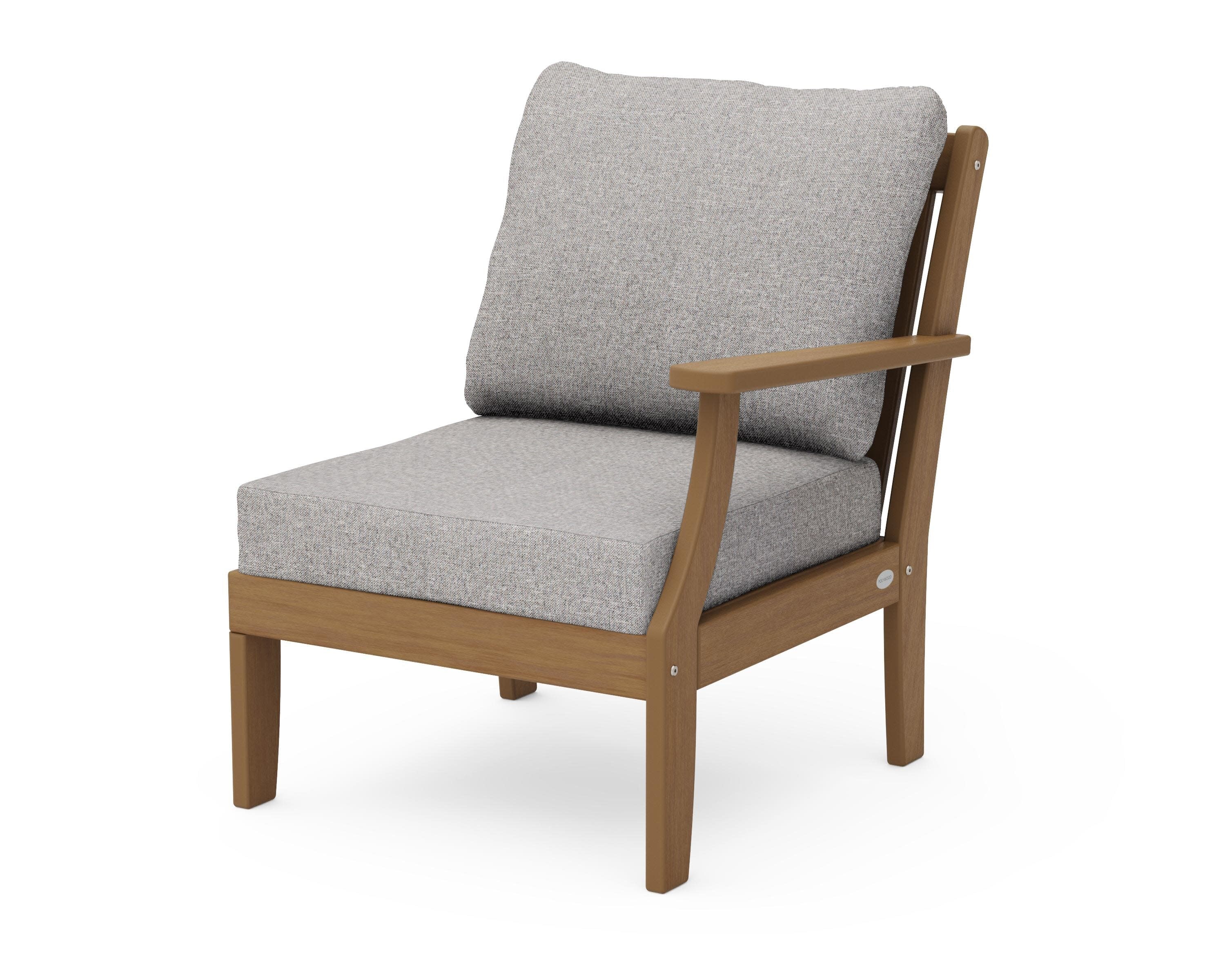Braxton Modular Right Arm Chair in Natural / Grey Mist