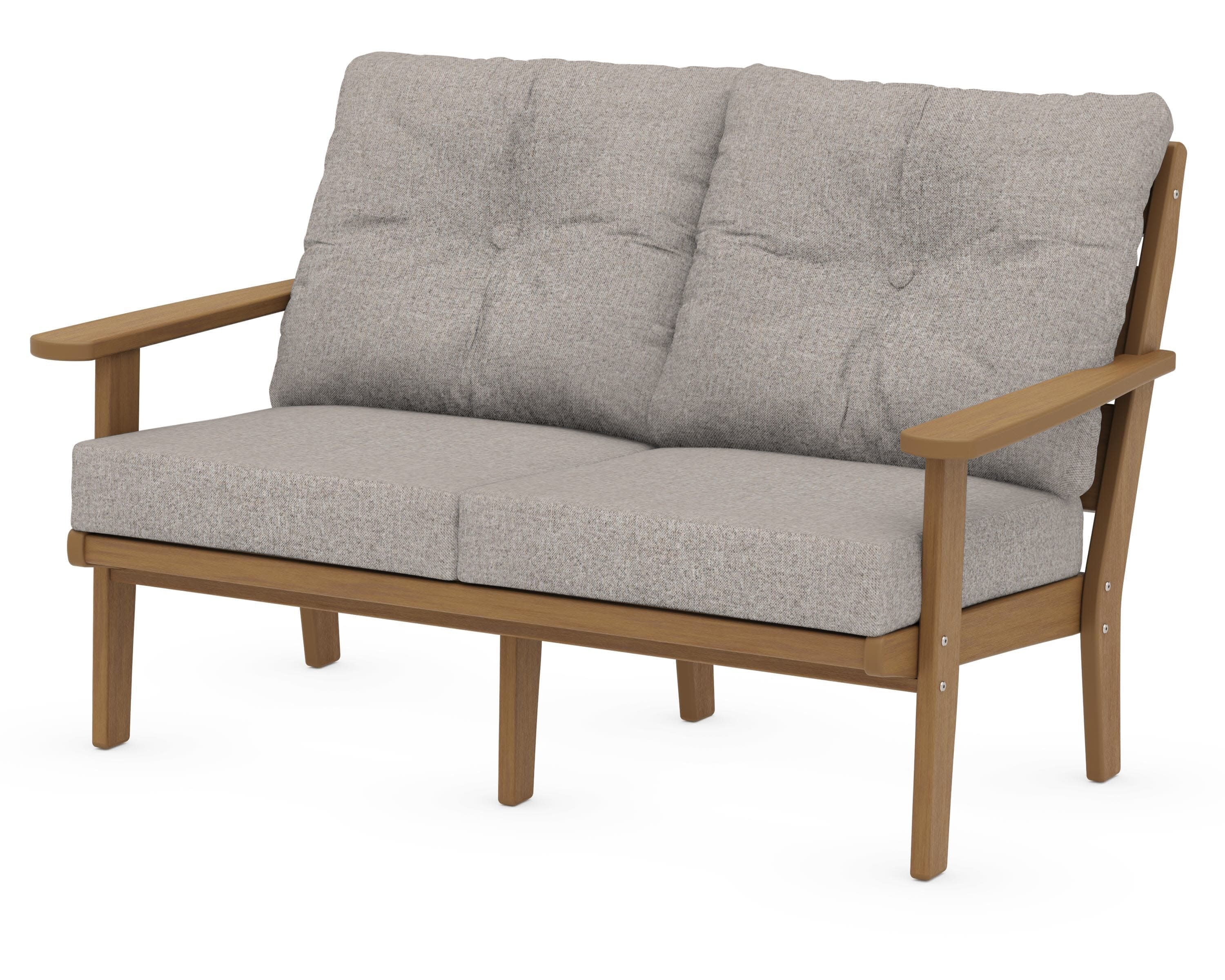Lakeside Deep Seating Loveseat in Natural / Weathered Tweed