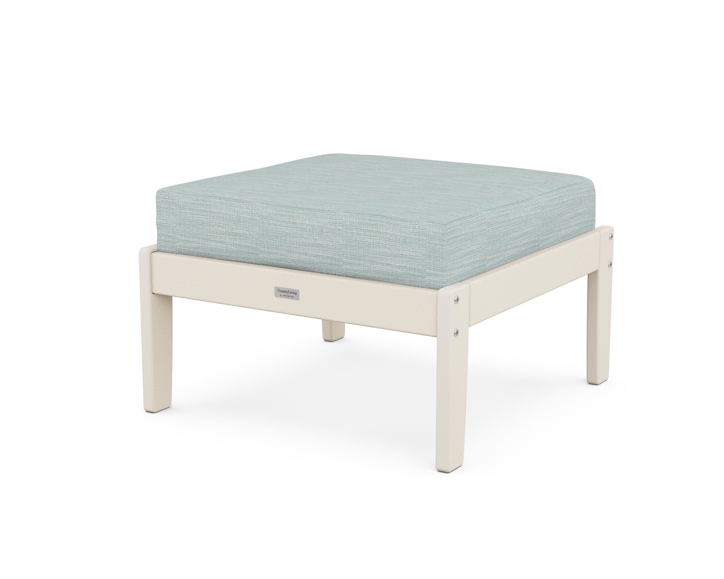 Cottage Deep Seating Ottoman in Sand / Soothe Mist