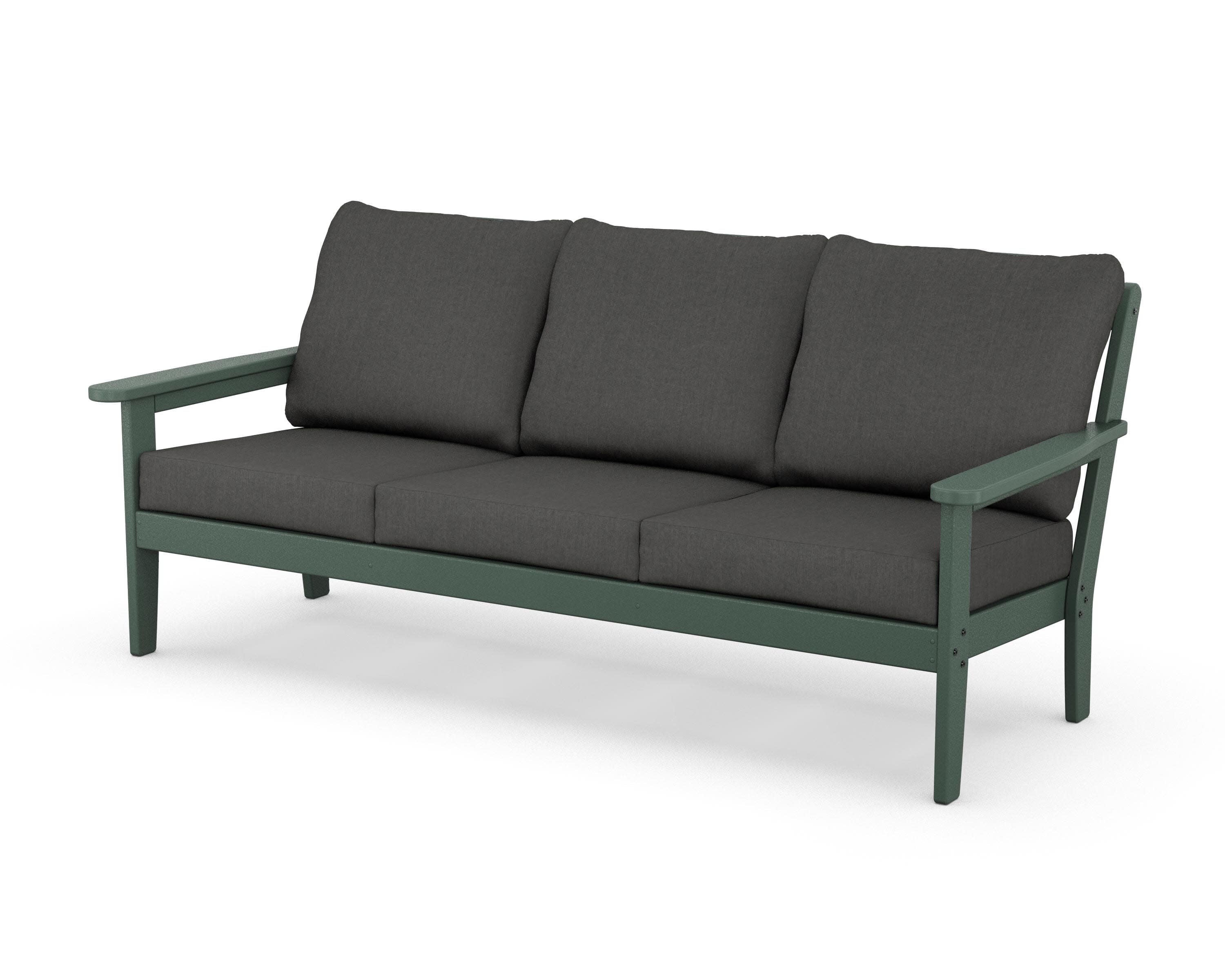 Cottage Deep Seating Sofa in Green / Spectrum Carbon
