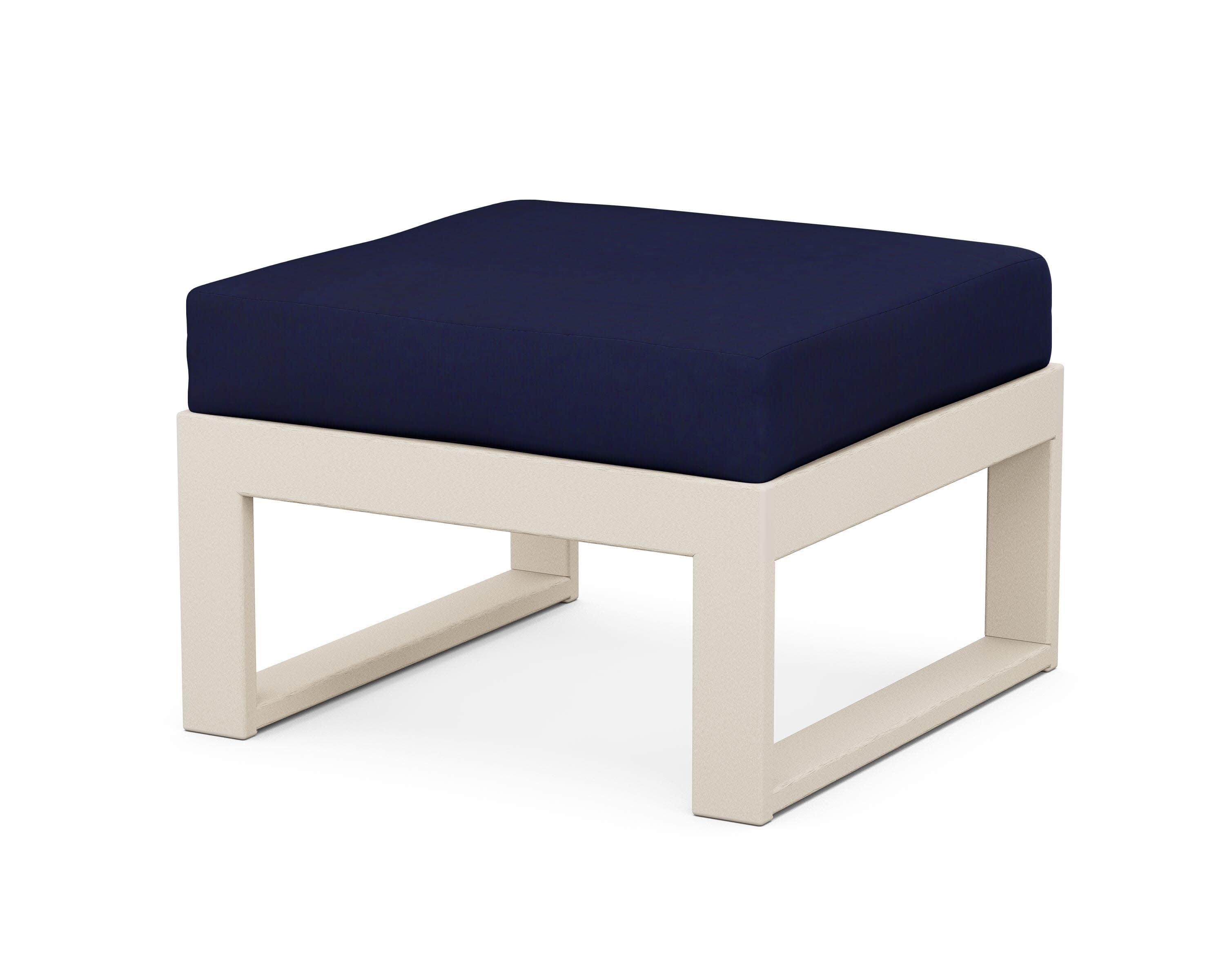 Modular Ottoman - Modern in Sand / Navy