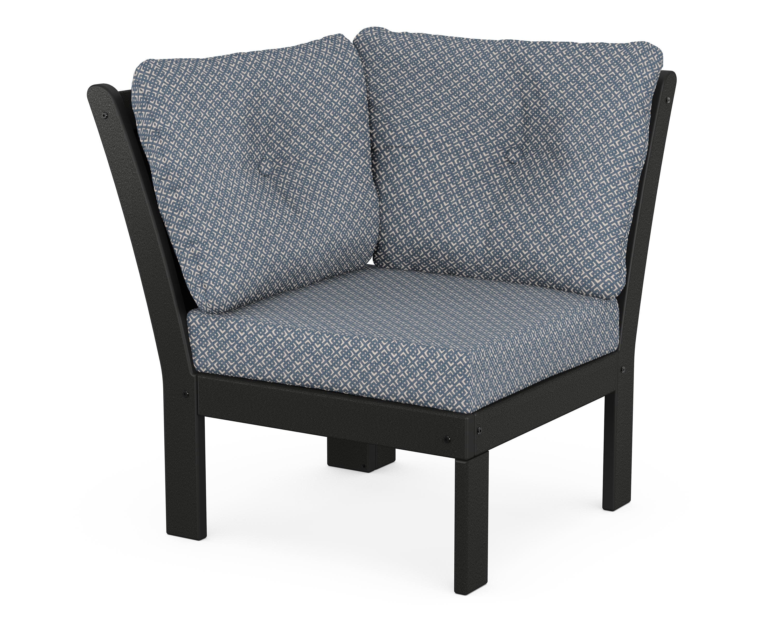 Vineyard Modular Corner Chair in Black / Hopscotch