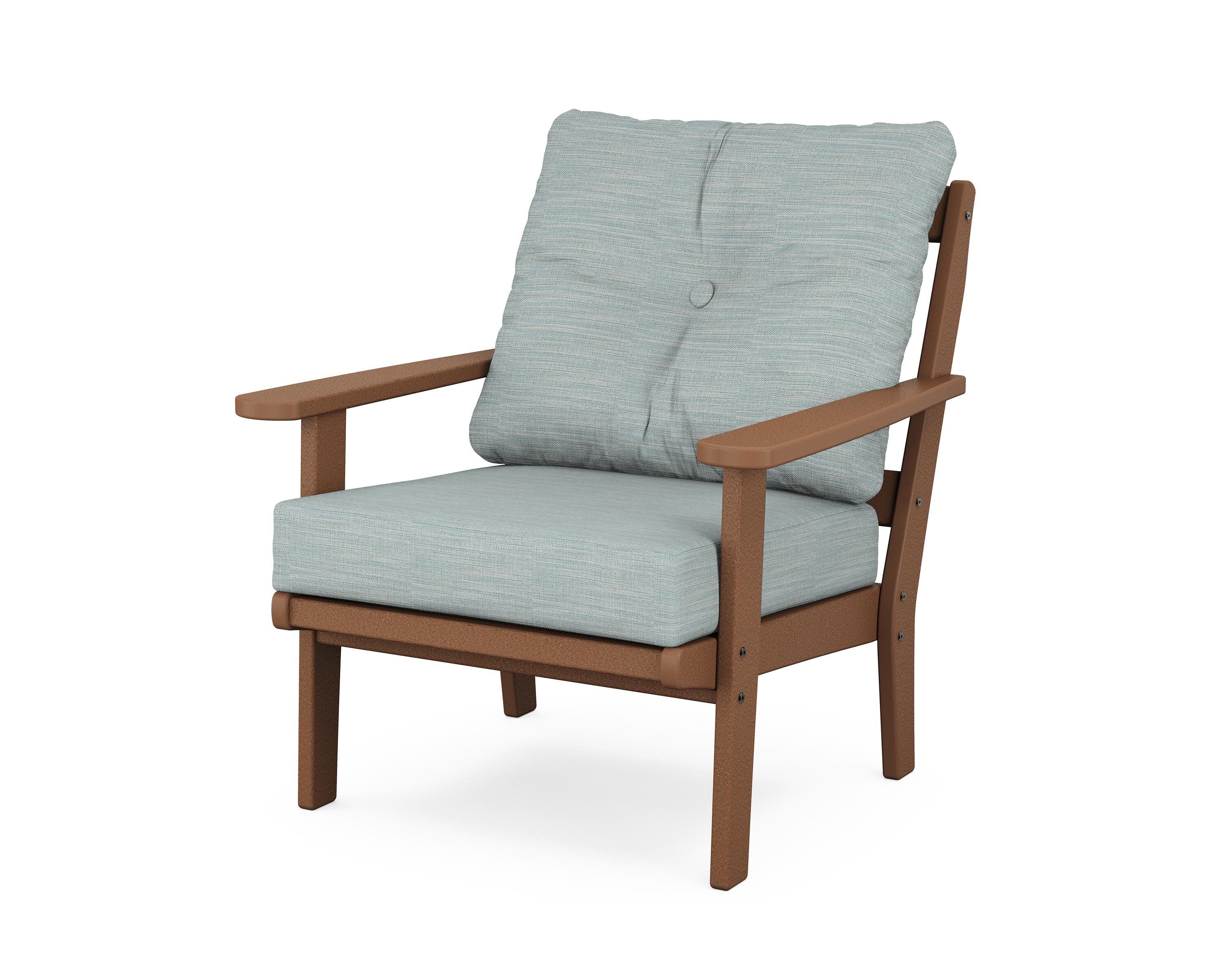 Mission Deep Seating Chair in Teak / Soothe Mist