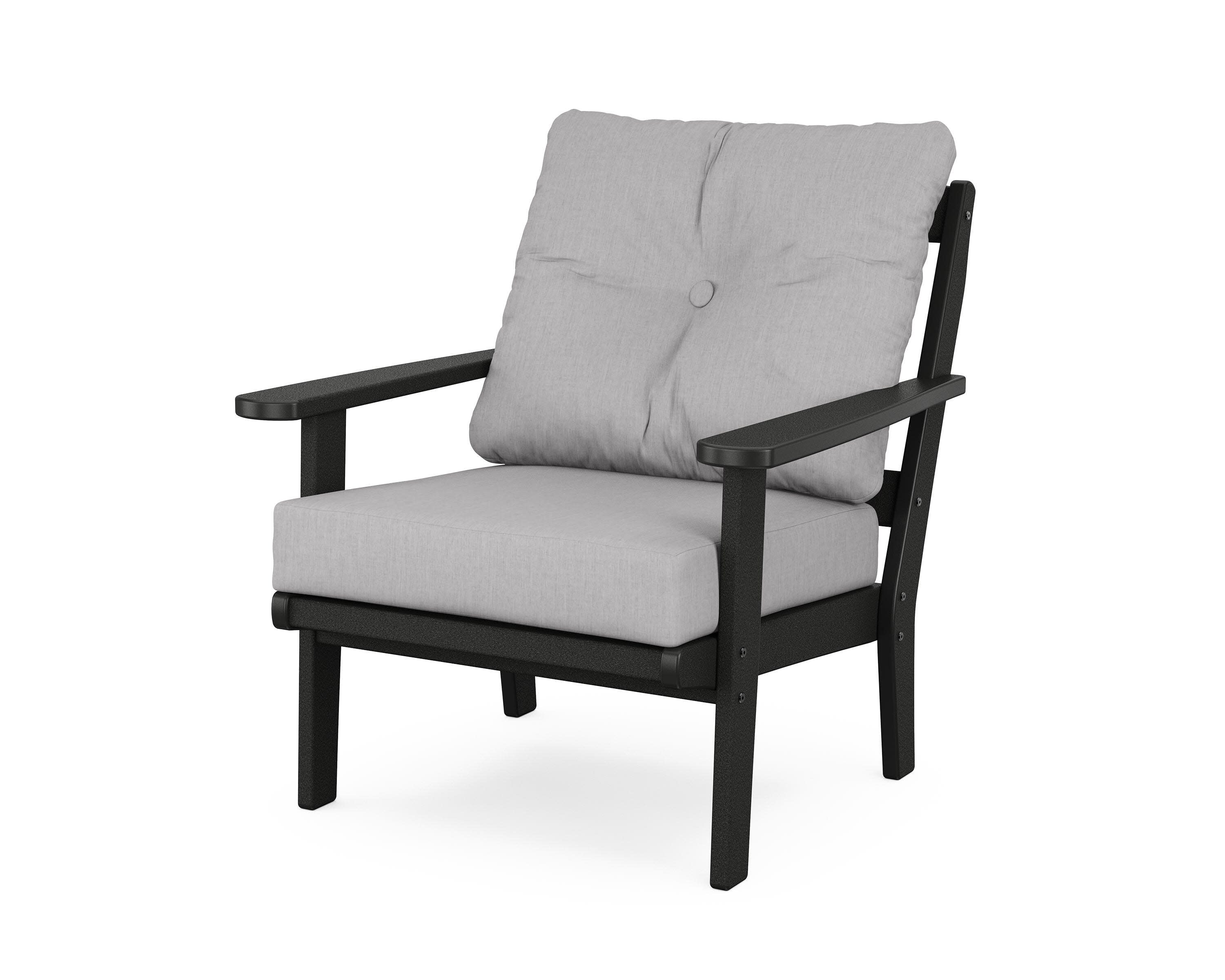 Mission Deep Seating Chair in Black / Granite