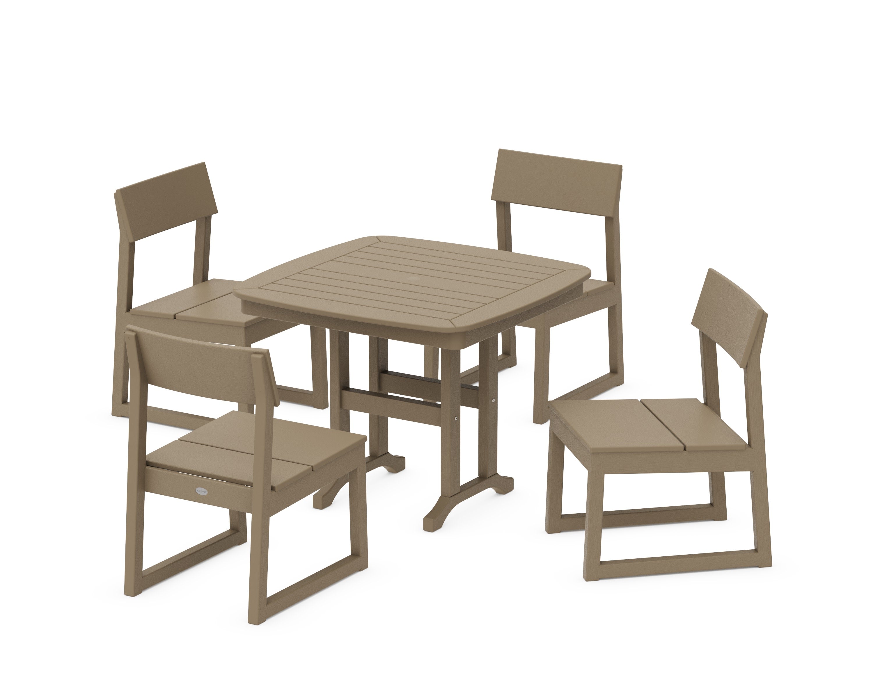 EDGE Side Chair 5-Piece Dining Set in Vintage Sahara