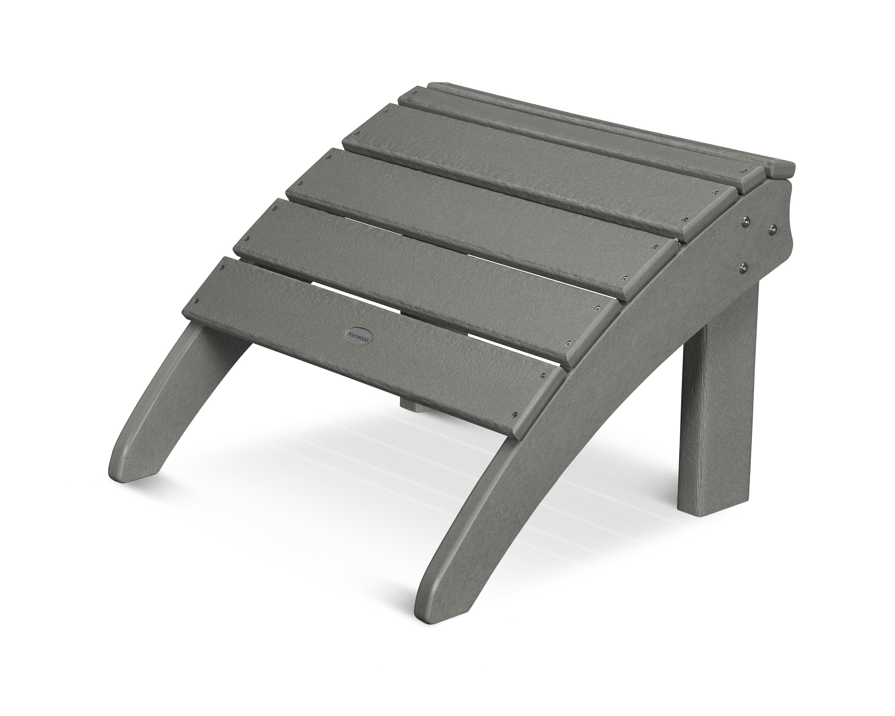 Seashell Ottoman in Slate Grey