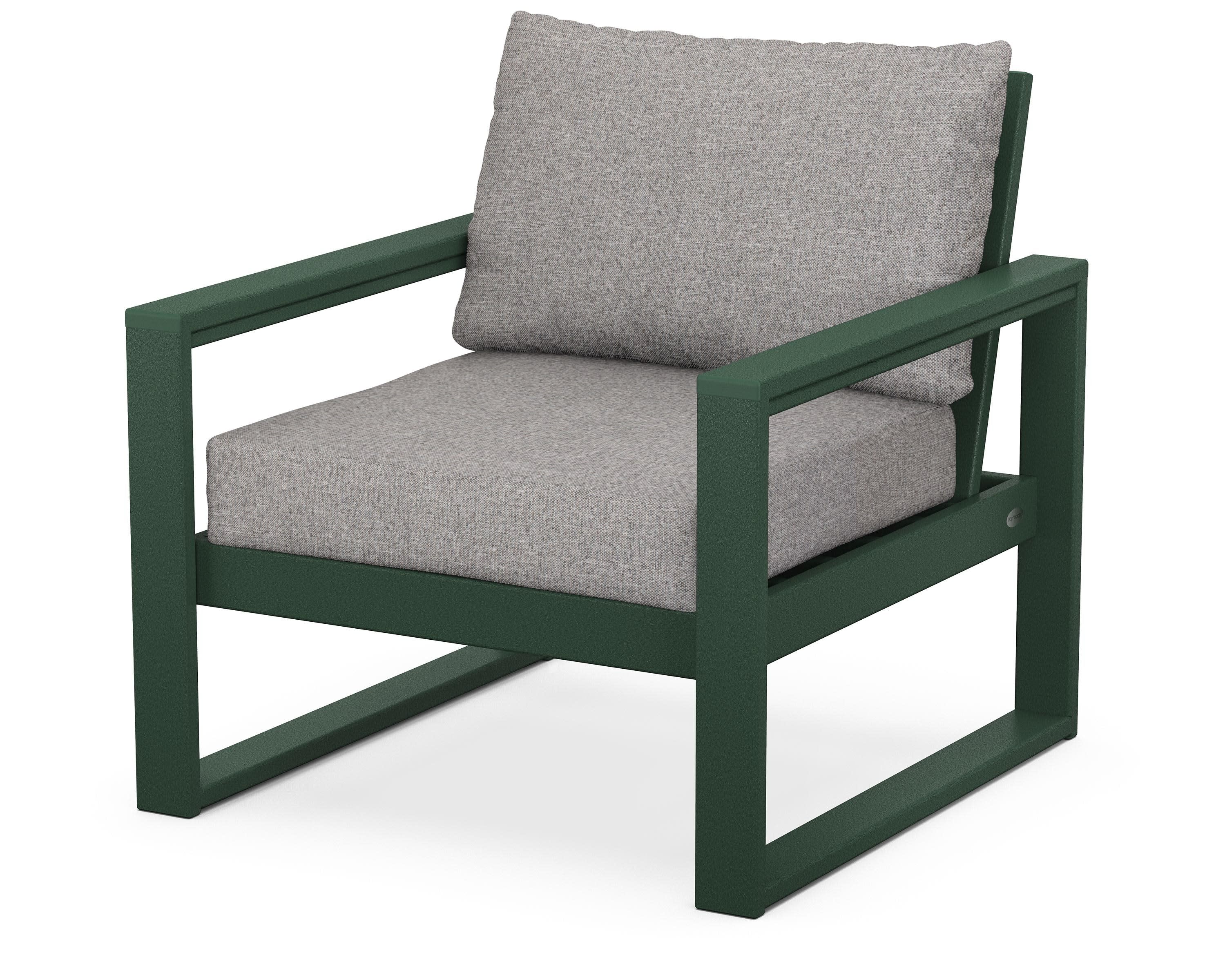 EDGE Club Chair in Green / Grey Mist