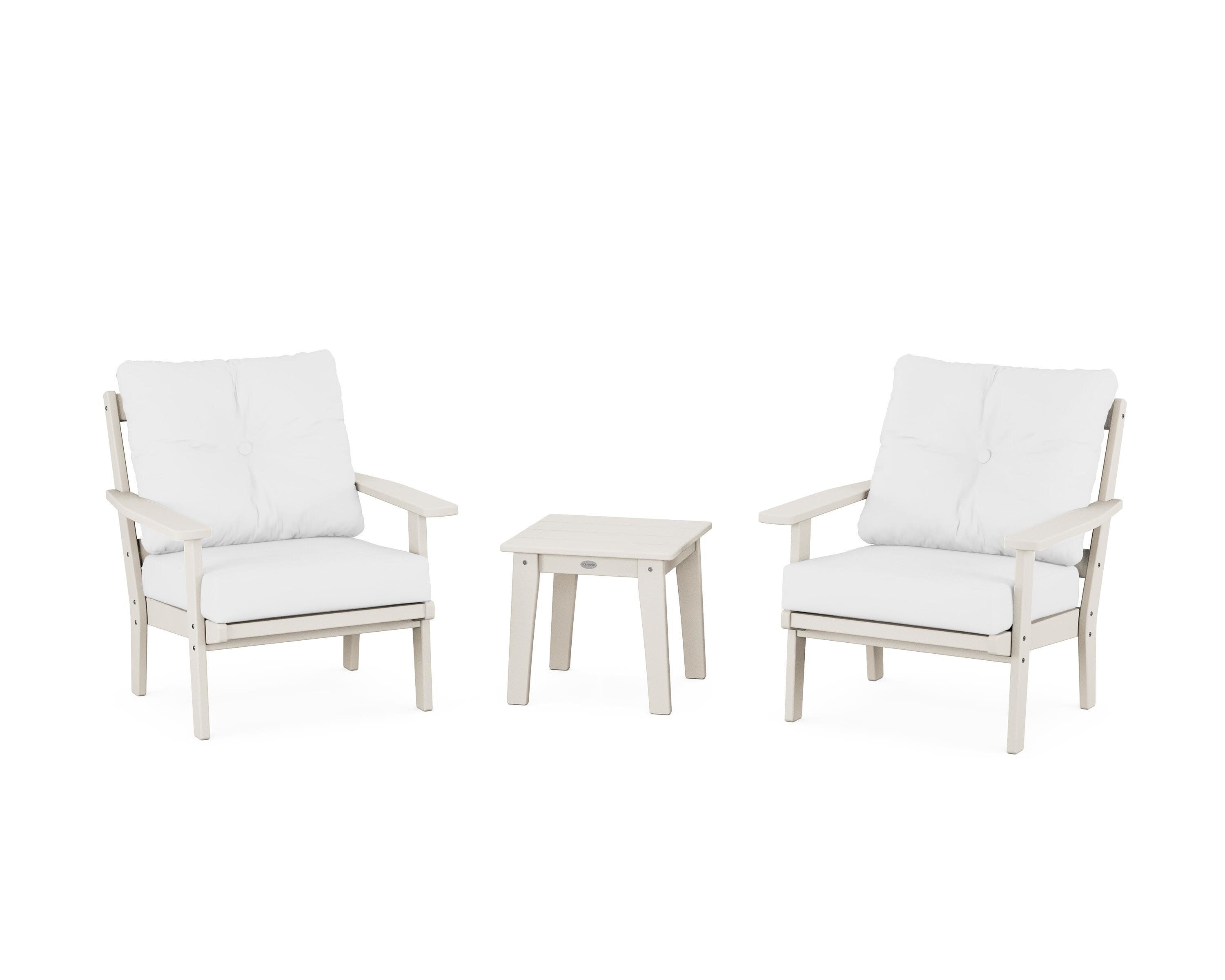 Oxford 3-Piece Deep Seating Set in Sand / Natural