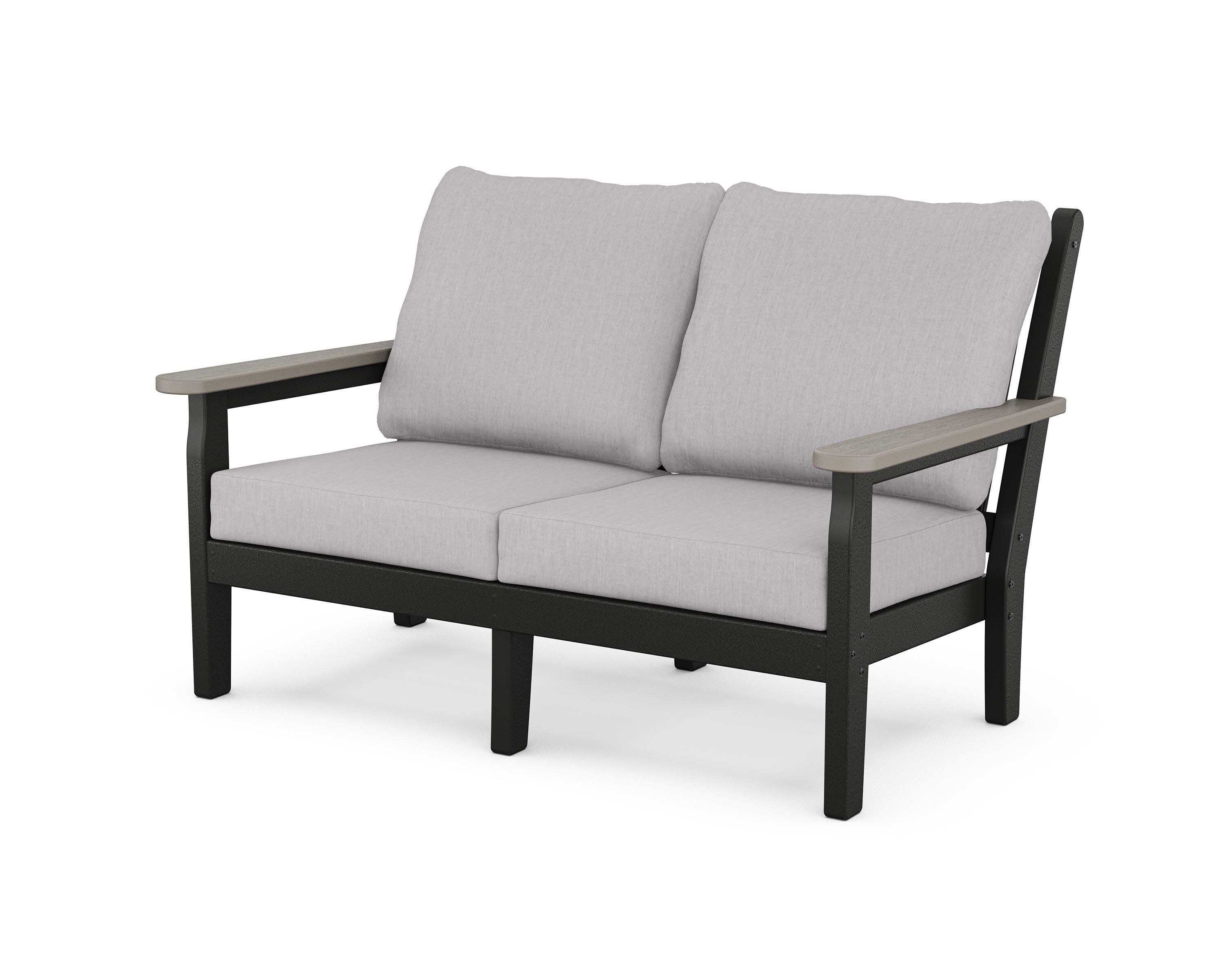 Chippendale Deep Seating Loveseat in Black / Driftwood / Granite