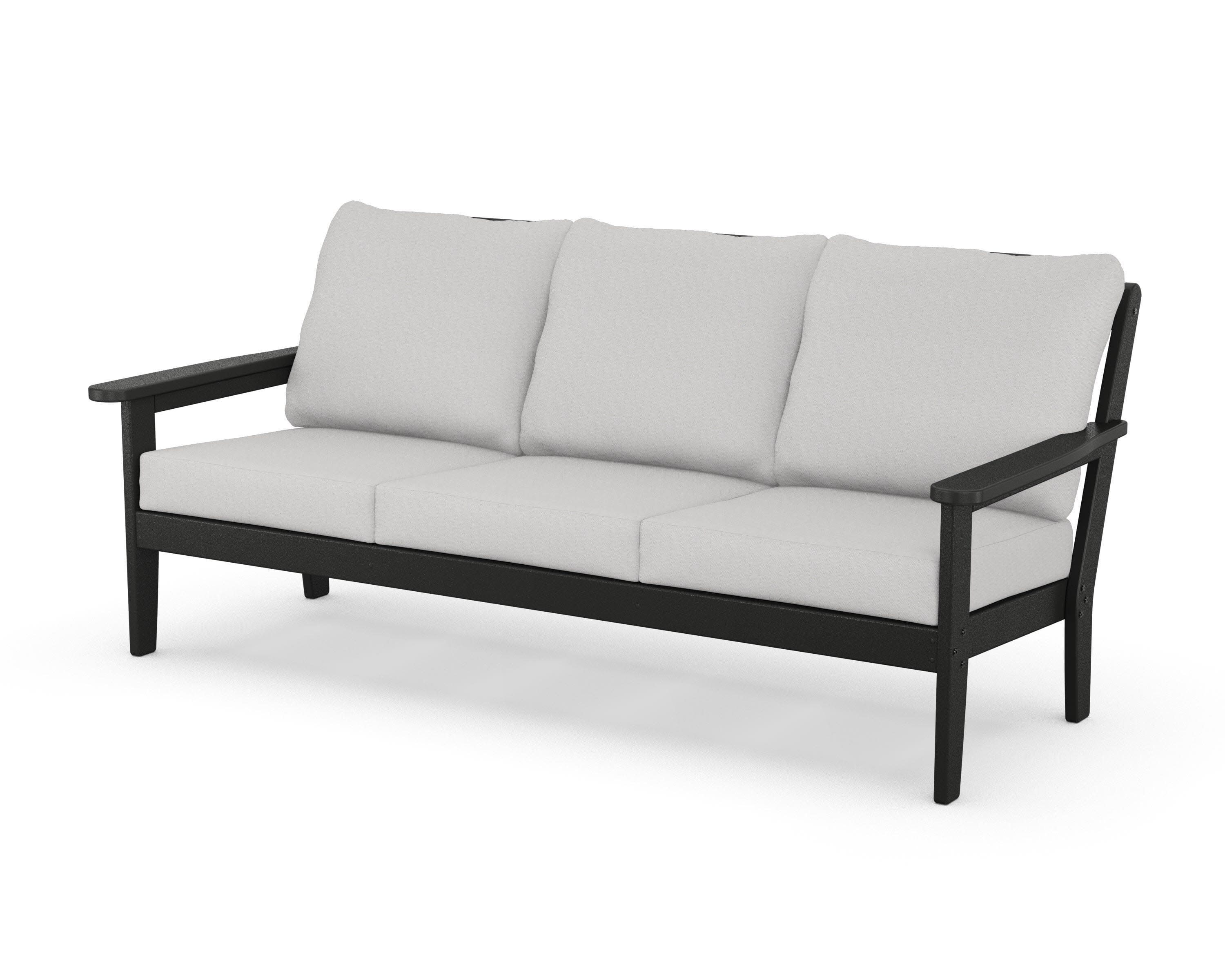 Cottage Deep Seating Sofa in Black / Diamond in the Rough