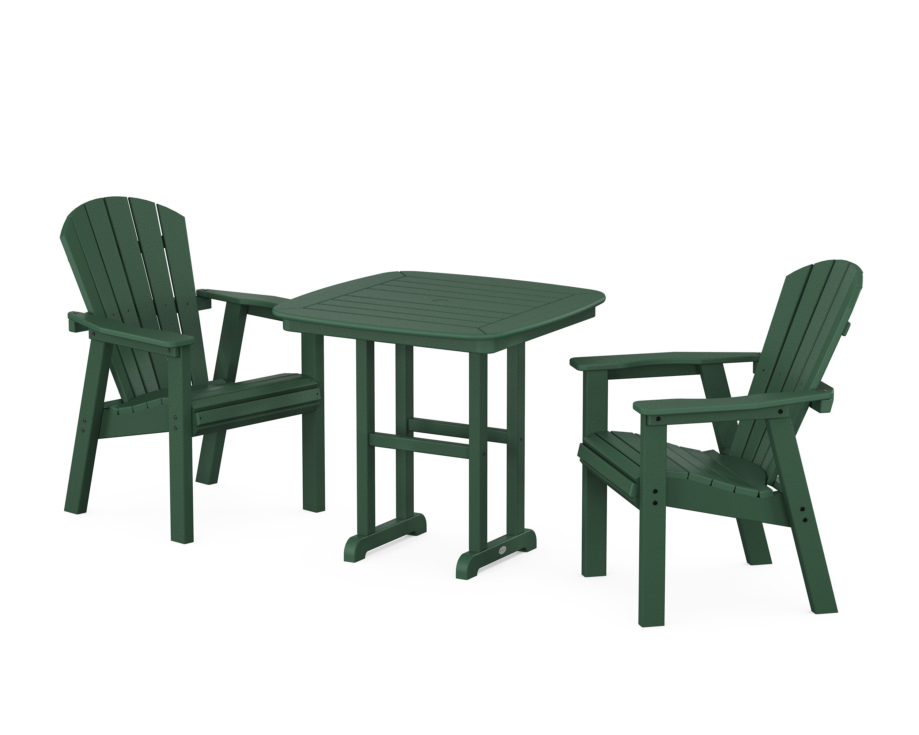 Seashell 3-Piece Dining Set in Green