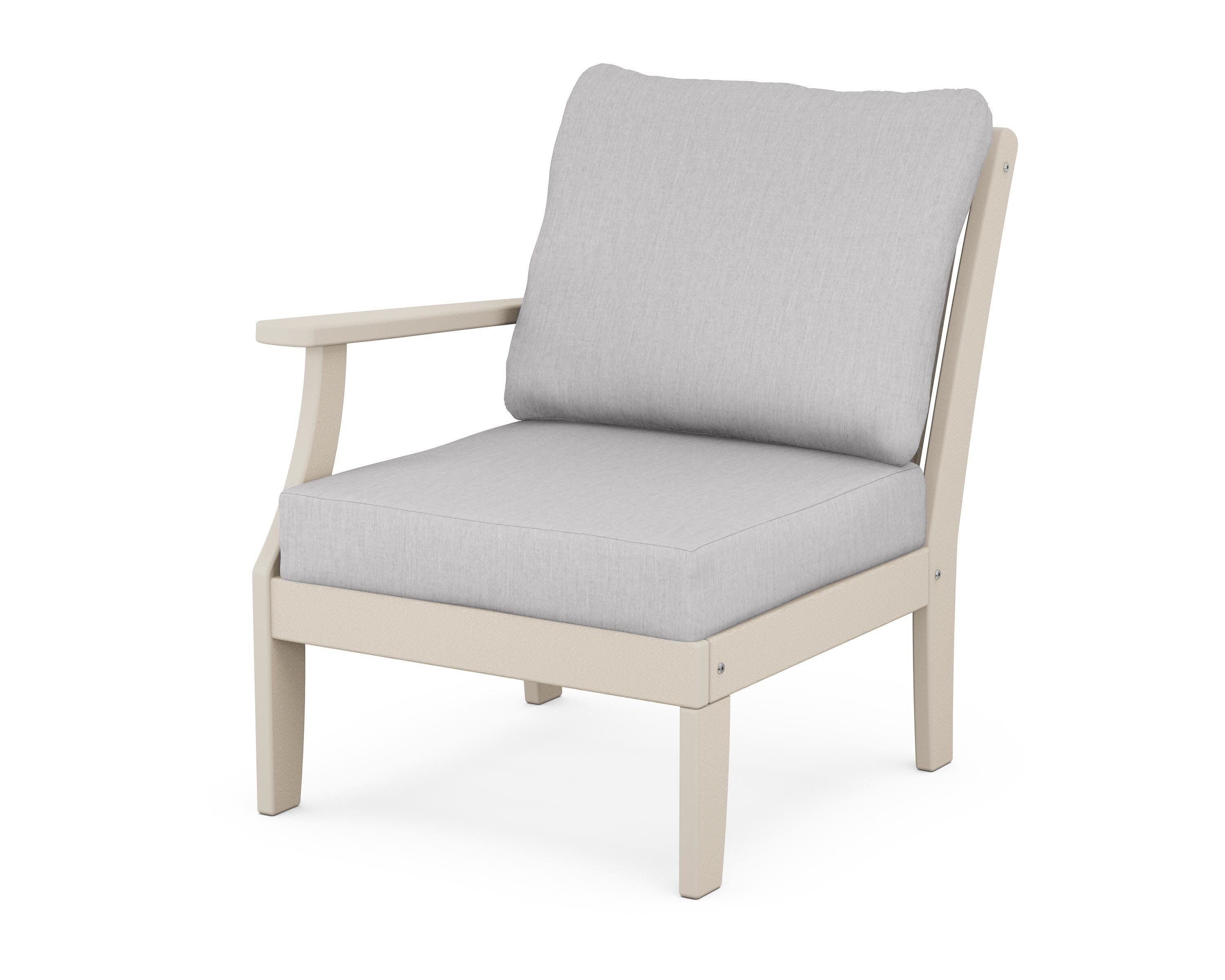 Braxton Modular Left Arm Chair in Sand / Granite