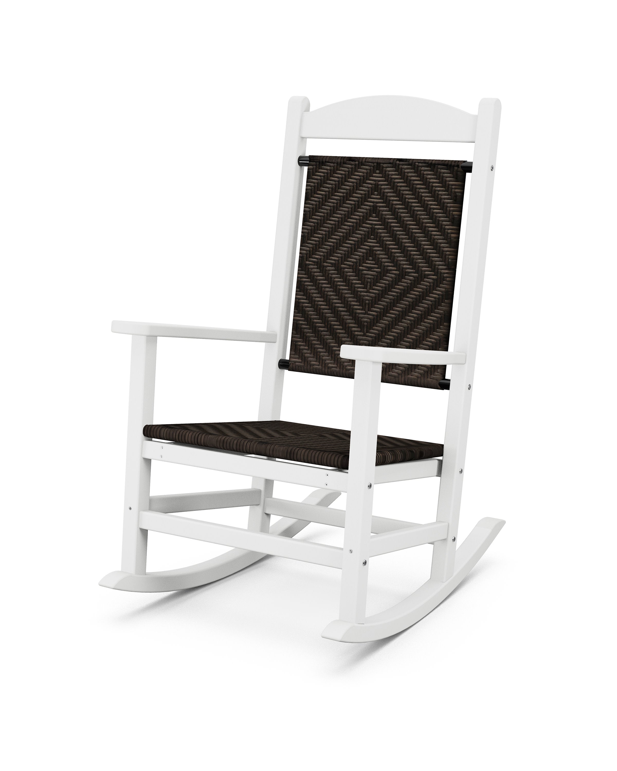 Presidential Woven Rocking Chair in White / Cahaba