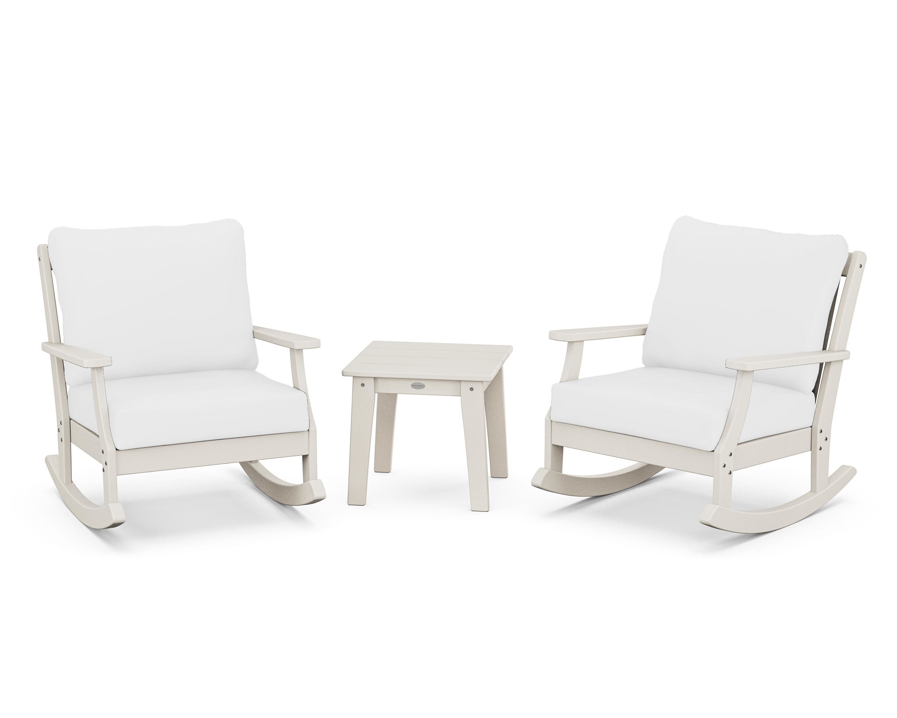 Braxton 3-Piece Deep Seating Rocker Set in Sand / Natural