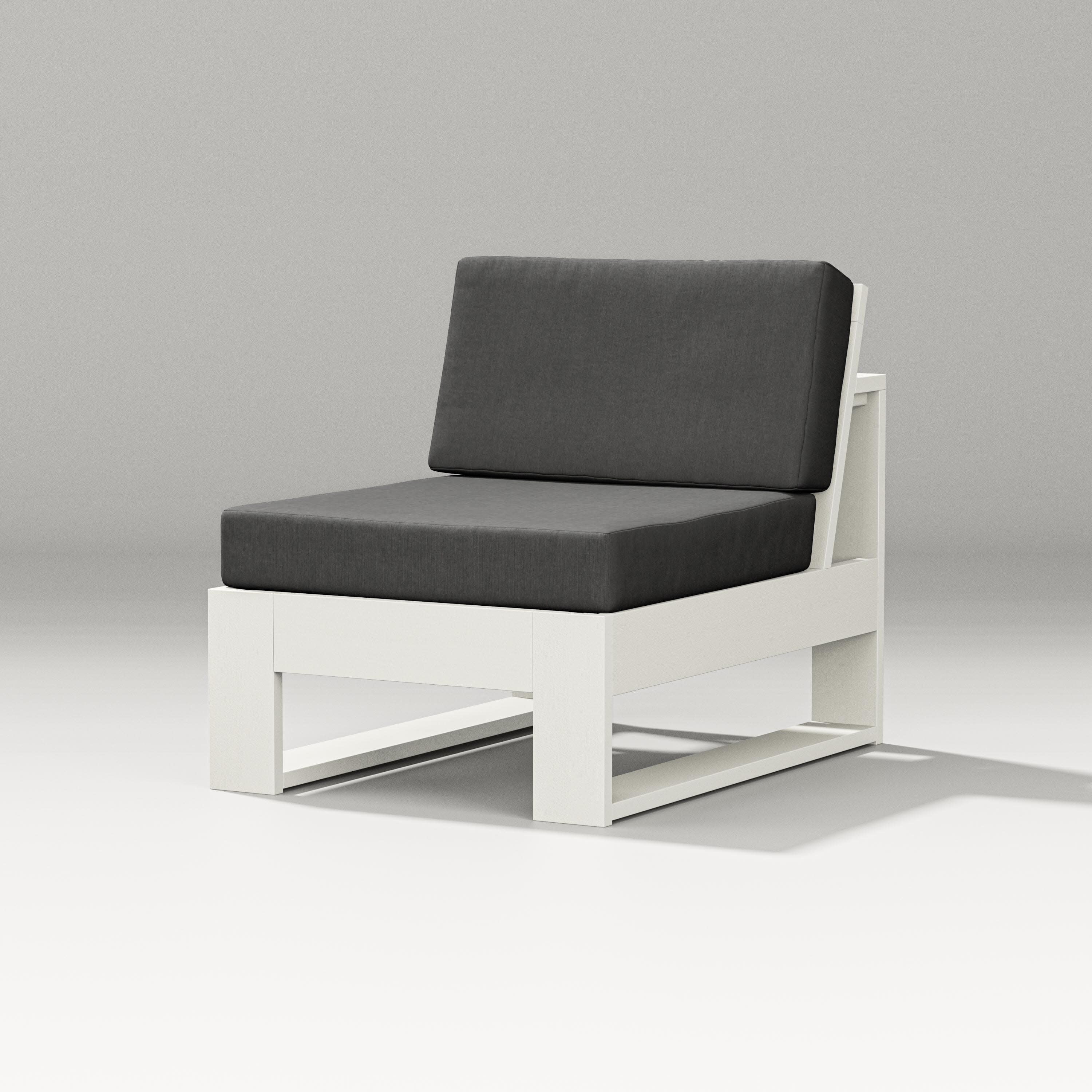 Latitude Modular Armless Chair in Vintage White / Spectrum Carbon
