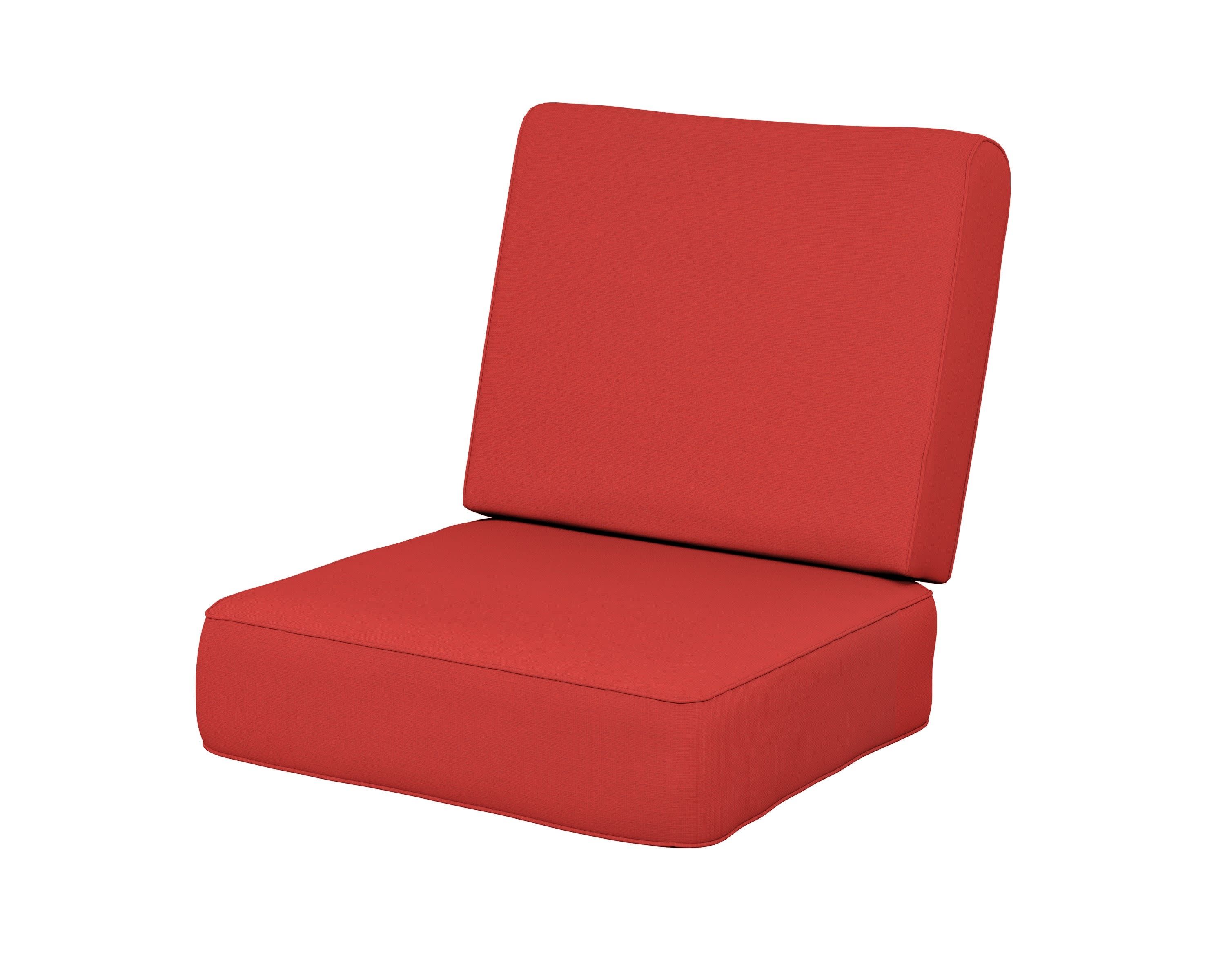 Ateeva Harbour Seat and Back Cushion in Crimson Linen