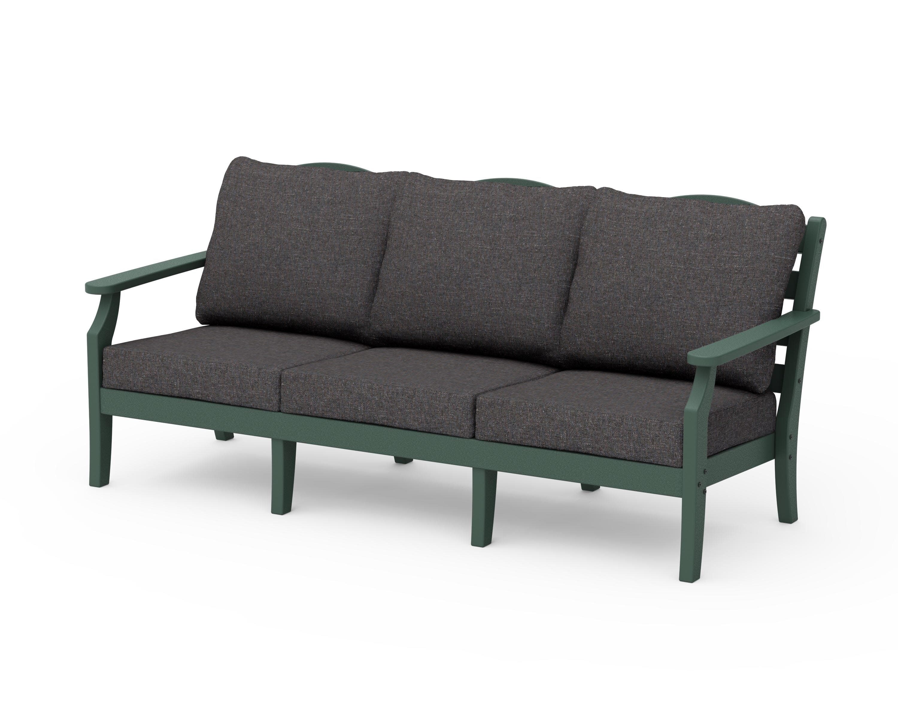 Savannah Deep Seating Sofa in Green / Ash Charcoal