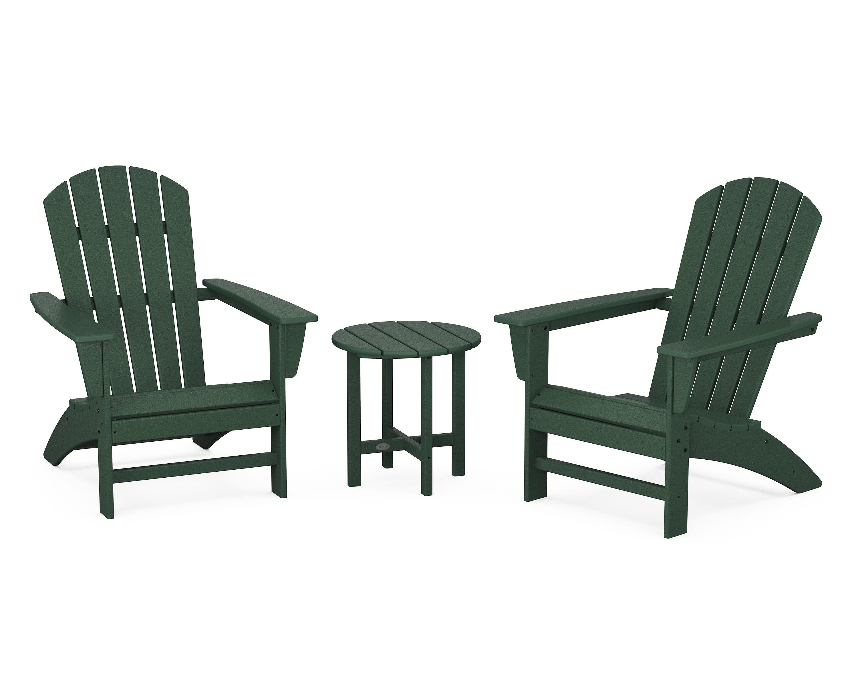 Nautical 3-Piece Adirondack Set in Green