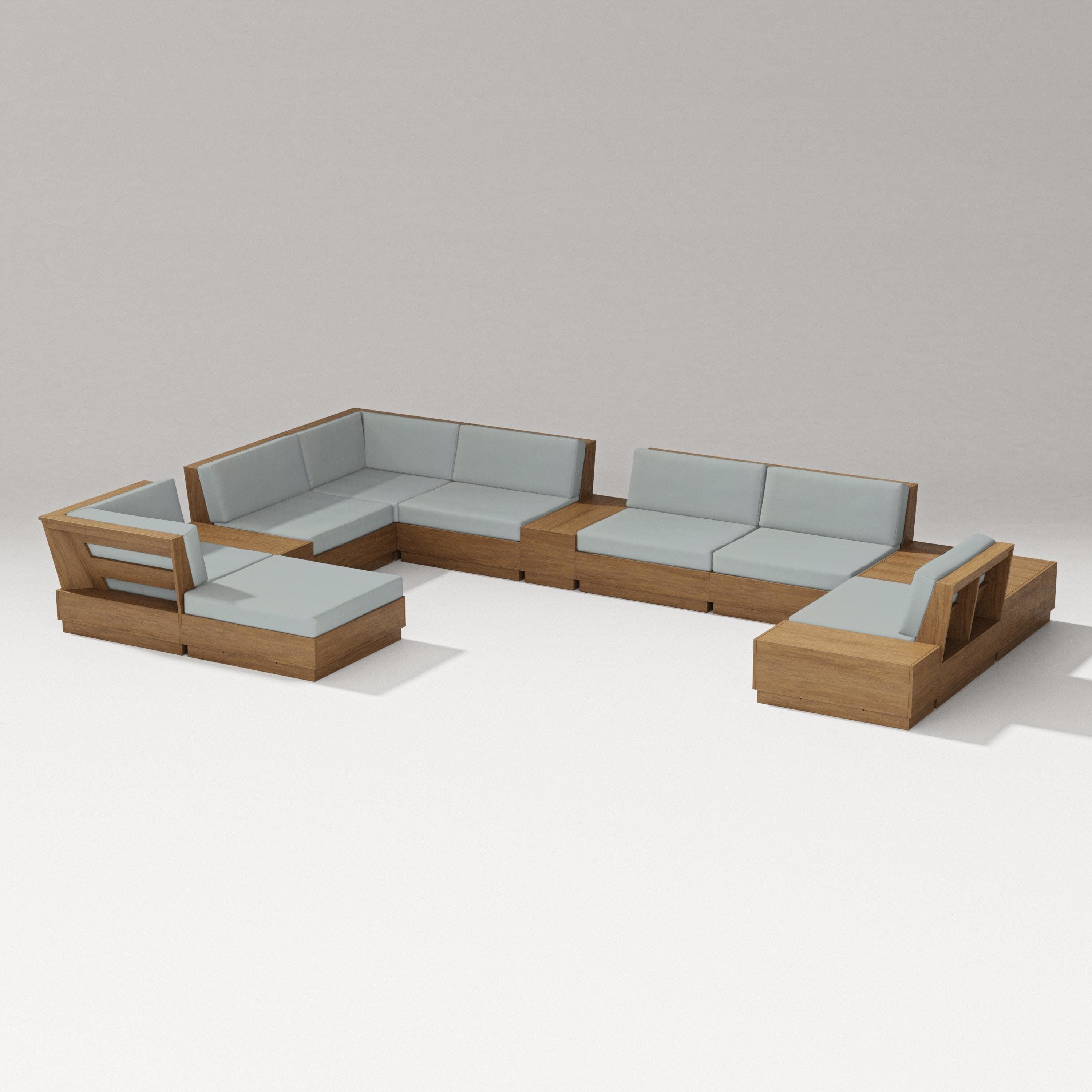 Elevate 12-Piece Conversation Sectional Set in Natural / Spa