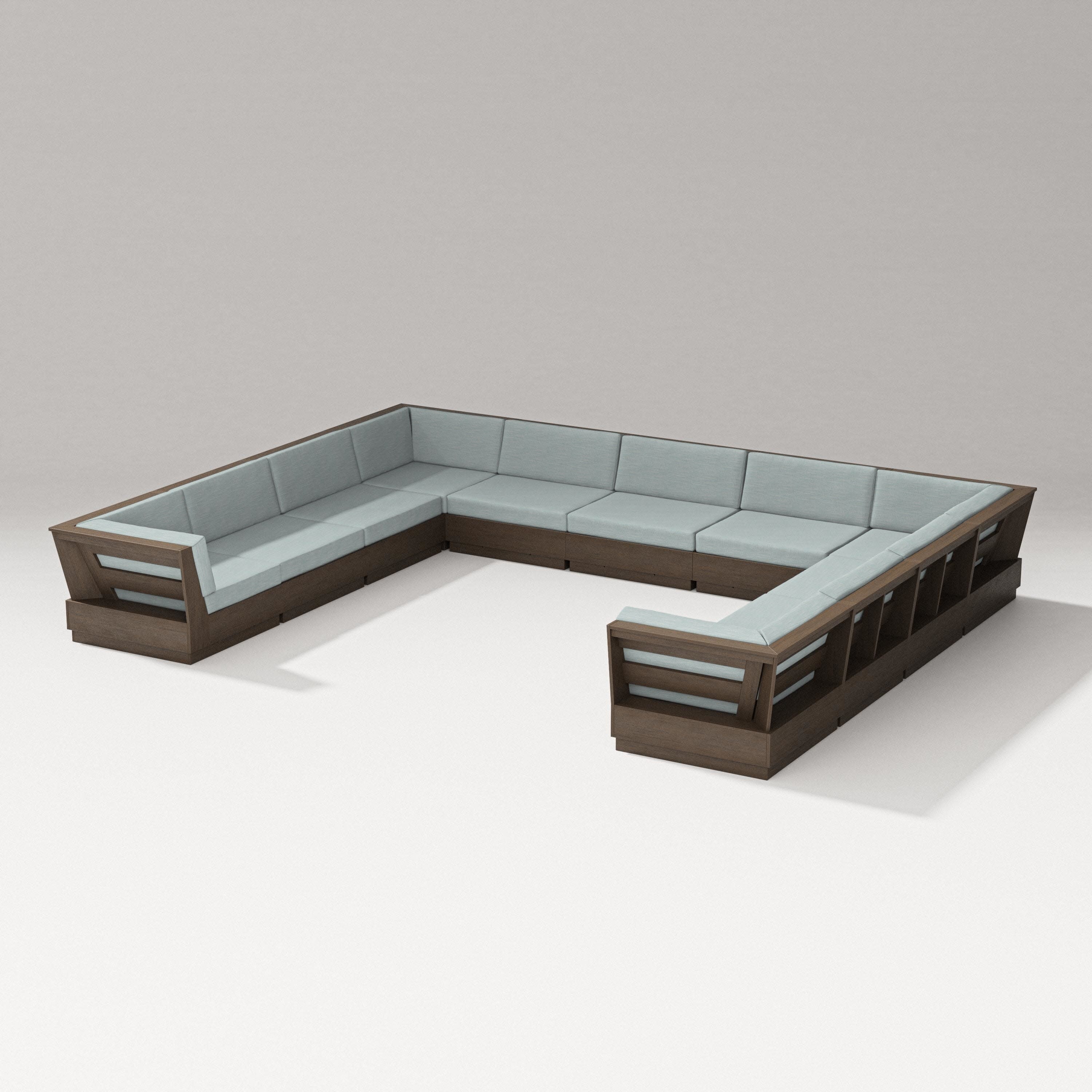 Elevate Large U-Shaped Sectional in Kona / Soothe Mist