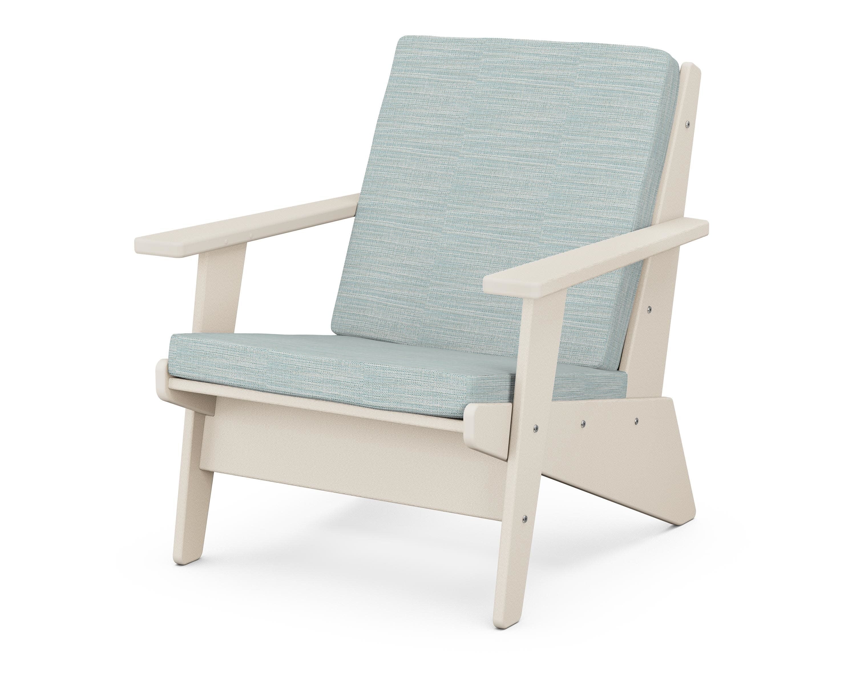 Riviera Modern Lounge Chair in Sand / Soothe Mist