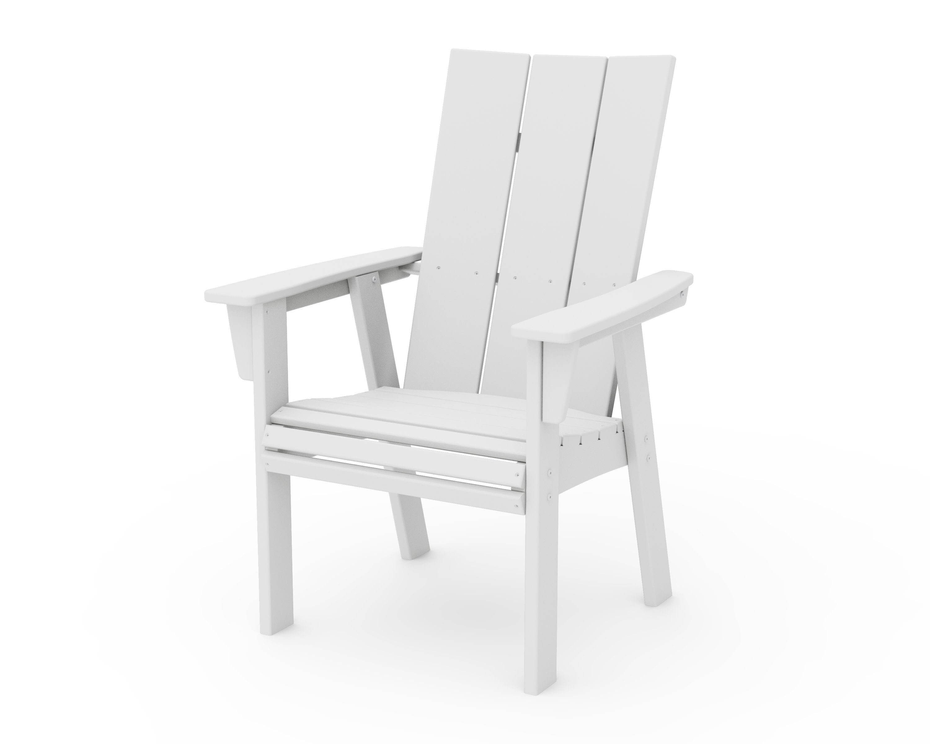 Modern Curveback Adirondack Dining Chair in White