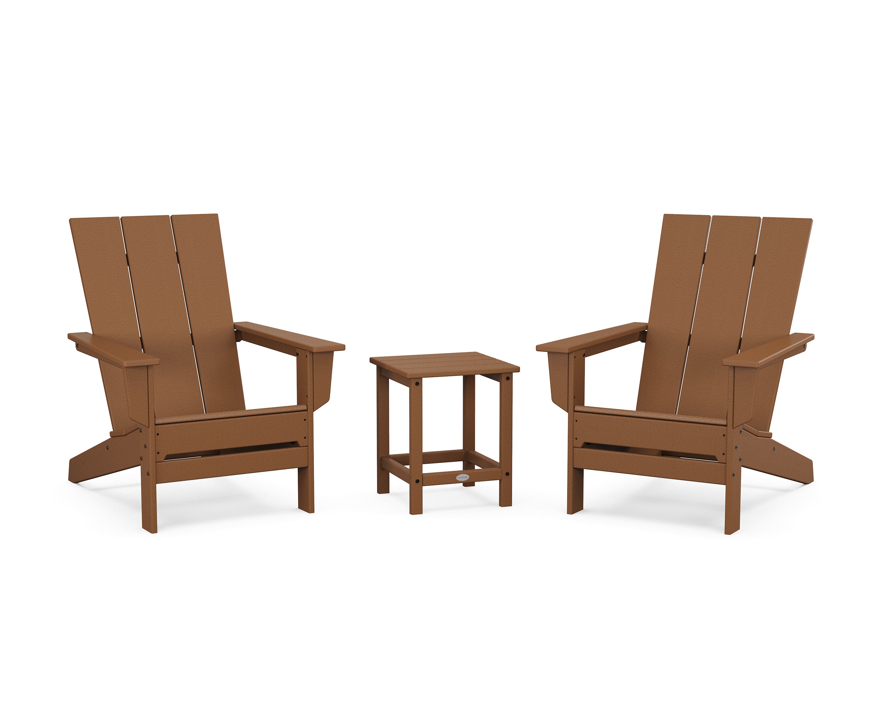 3-Piece Modern Studio Adirondack Set in Teak