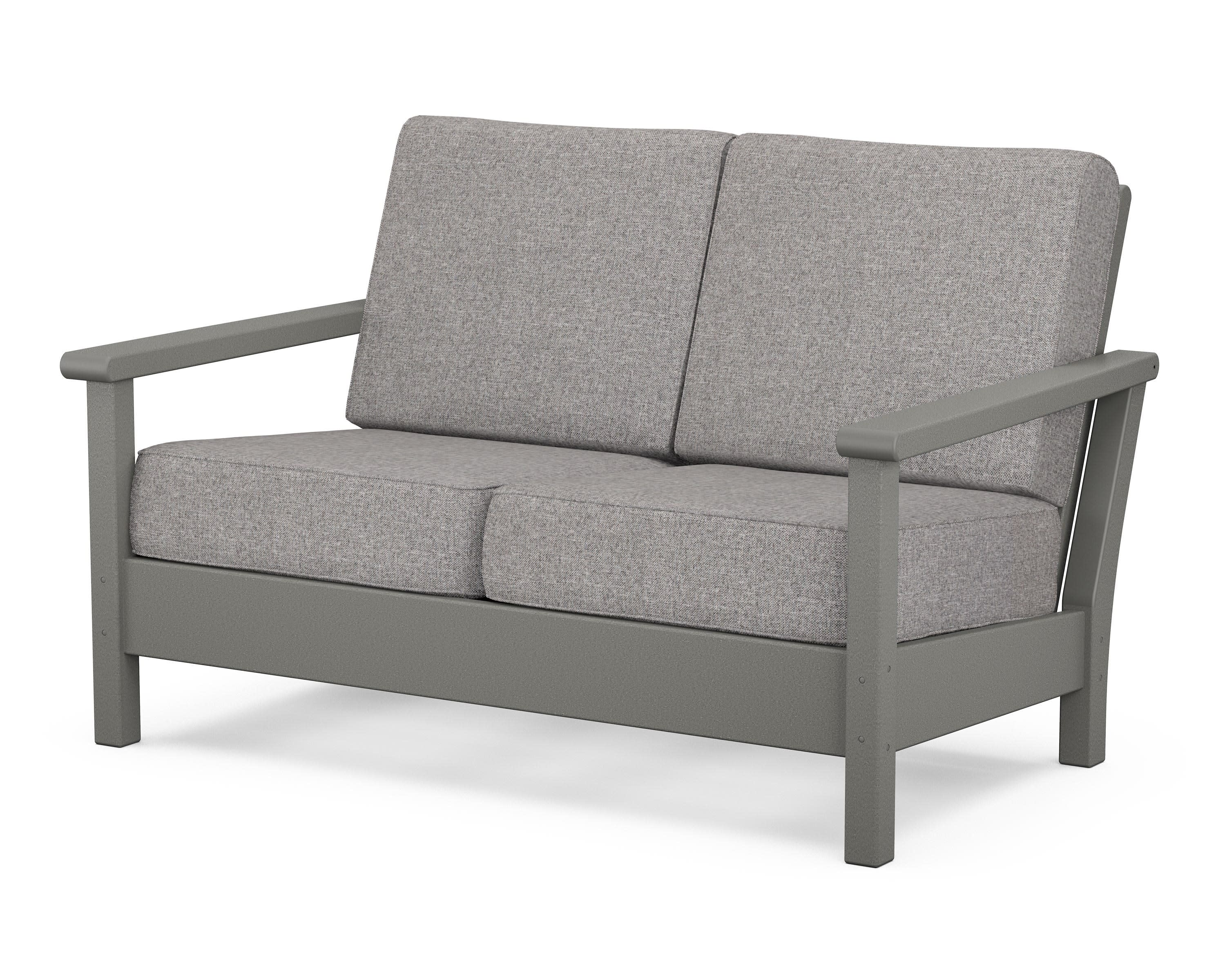 Harbour Deep Seating Loveseat in Slate Grey / Grey Mist