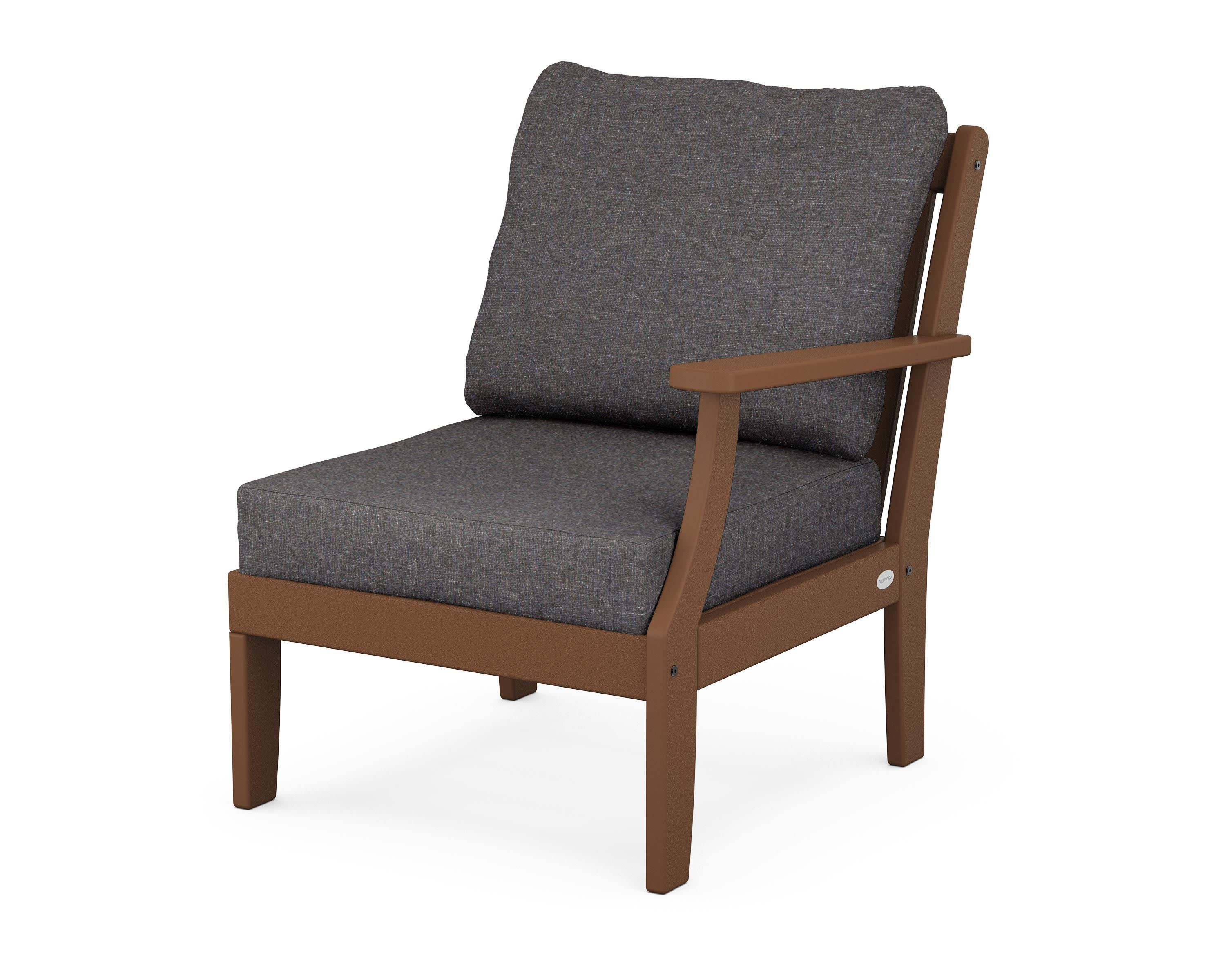 Braxton Modular Right Arm Chair in Teak / Ash Charcoal