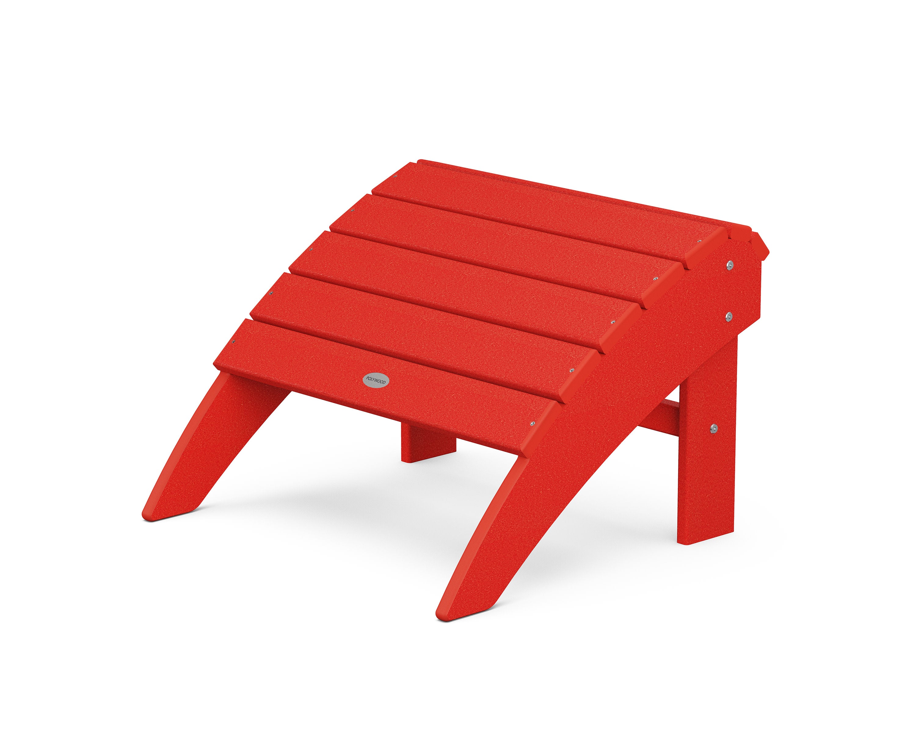 Vineyard Curveback Adirondack Ottoman in Sunset Red