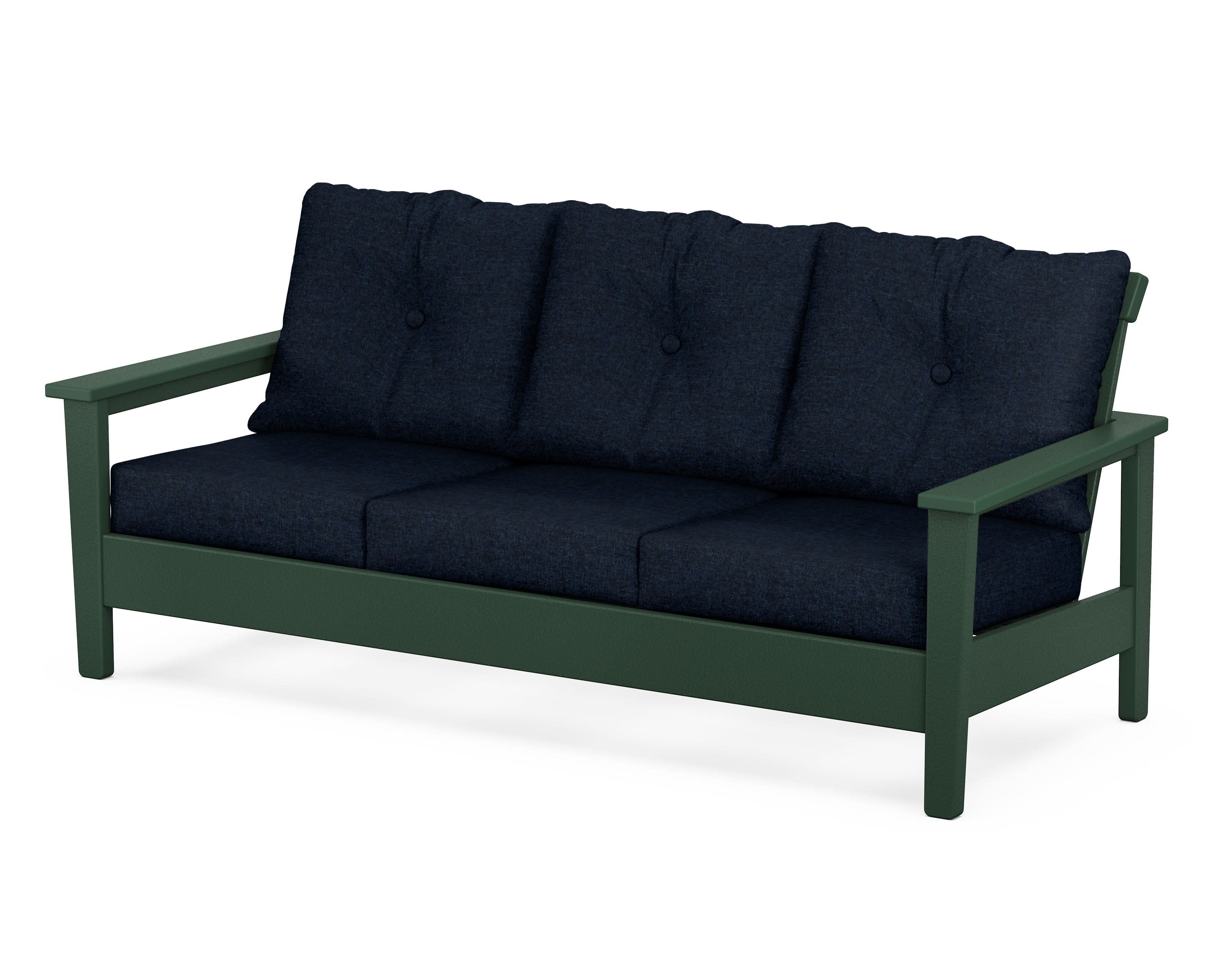 Prescott Deep Seating Sofa in Green / Marine Indigo