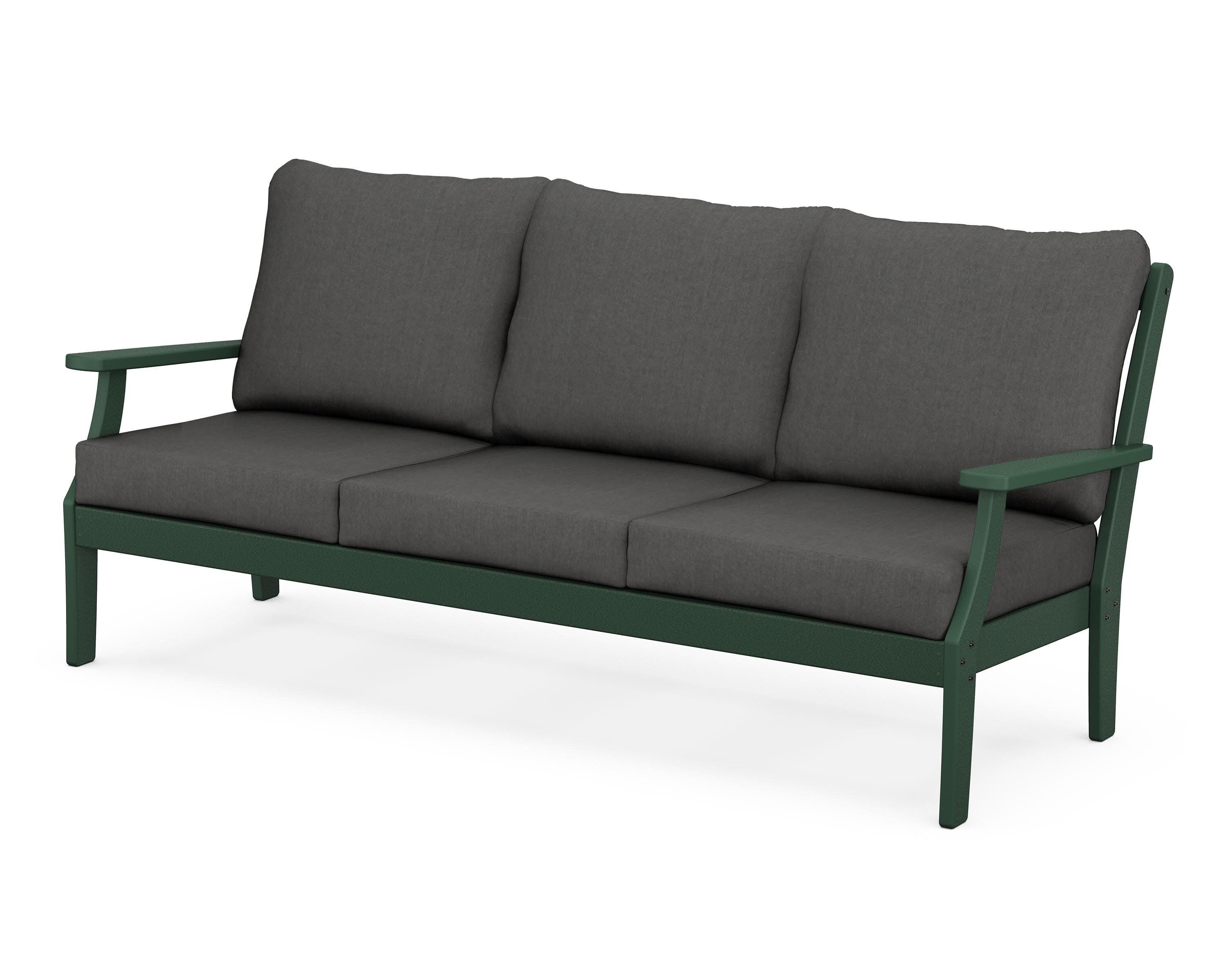 Braxton Deep Seating Sofa in Green / Spectrum Carbon