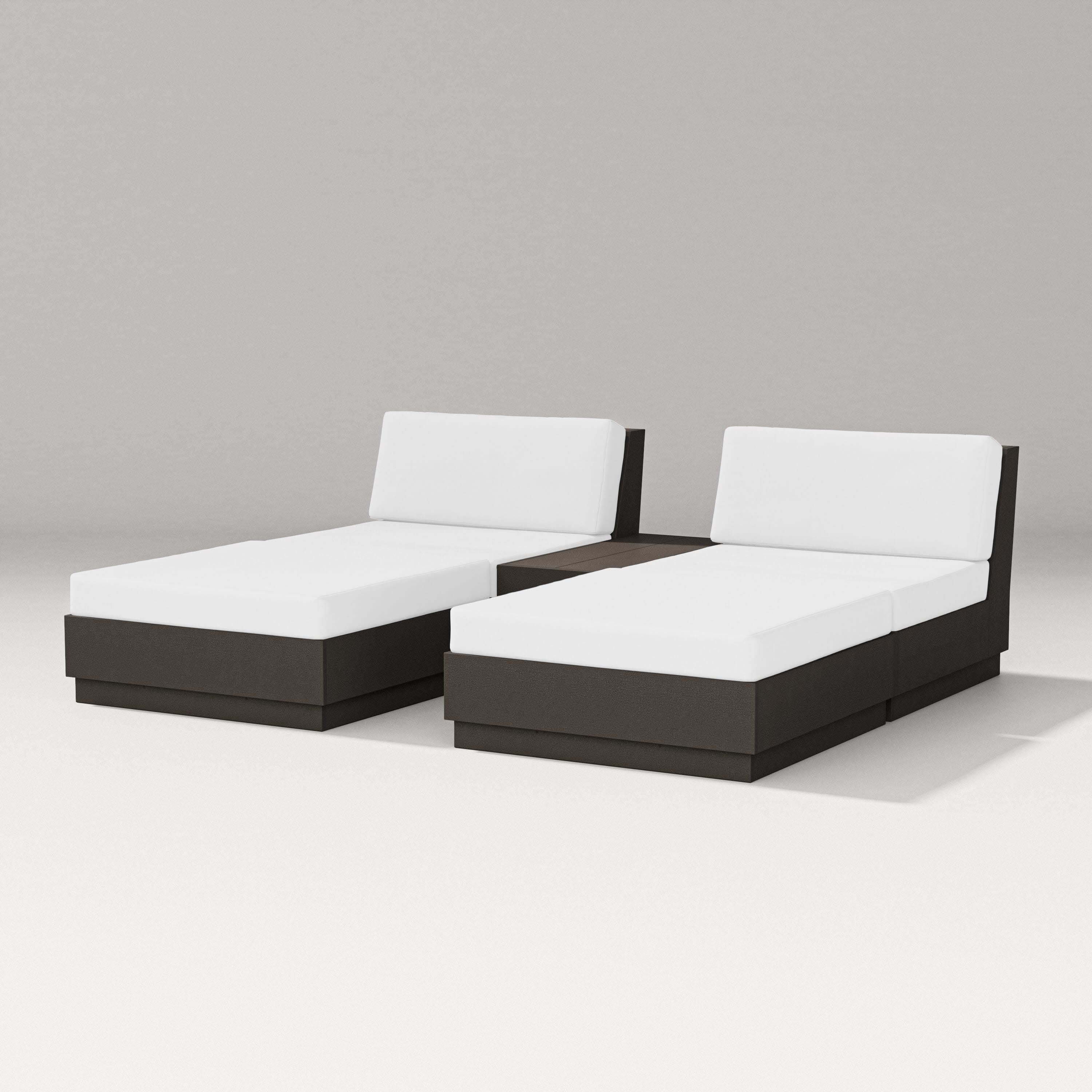 Elevate Double Chaise Set in Vintage Coffee / Natural