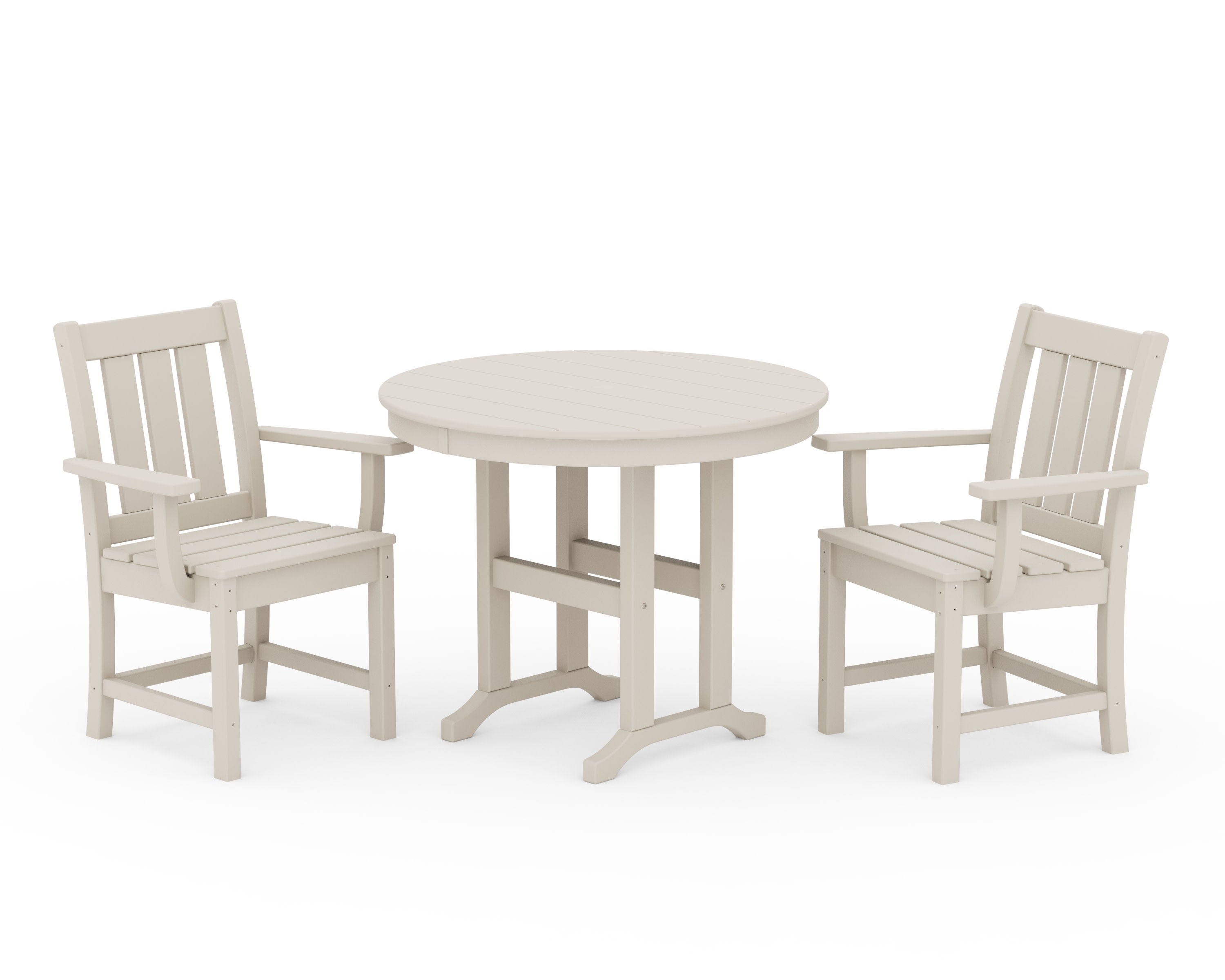 Oxford 3-Piece Farmhouse Dining Set in Sand