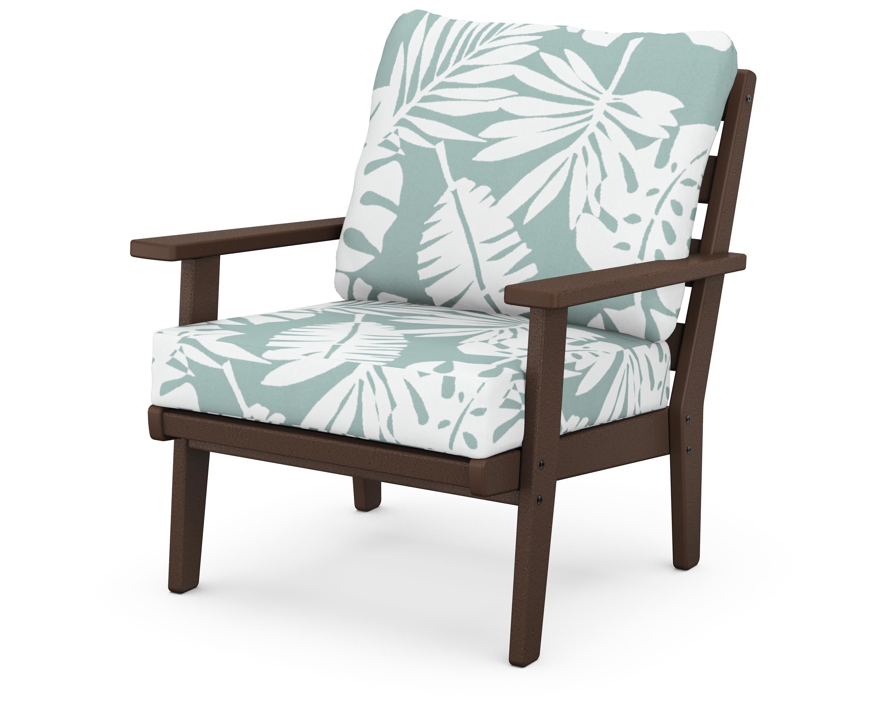 Grant Park Deep Seating Chair in Mahogany / Leaf Glacier Spa