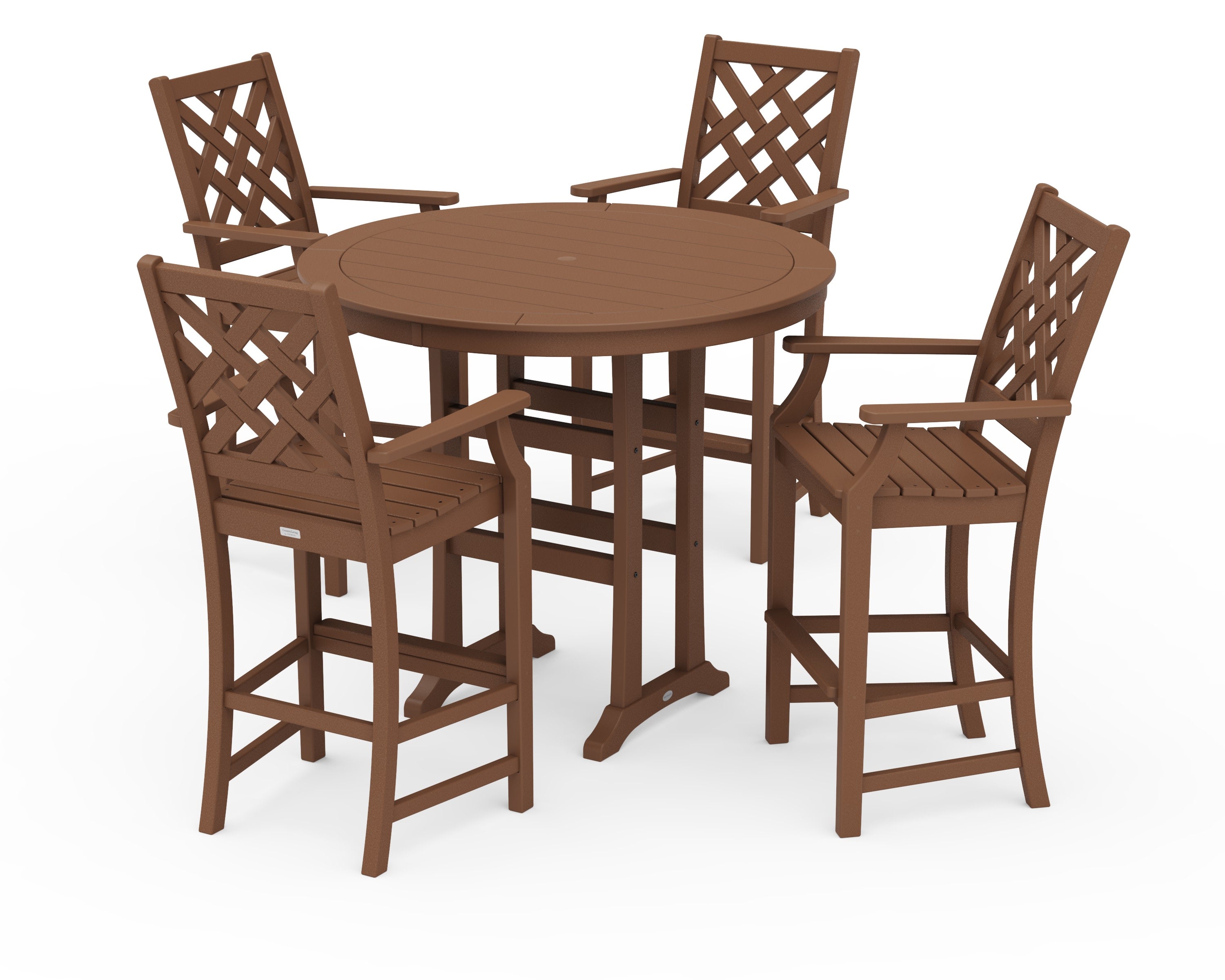 Wovendale 5-Piece Round Bar Set in Teak