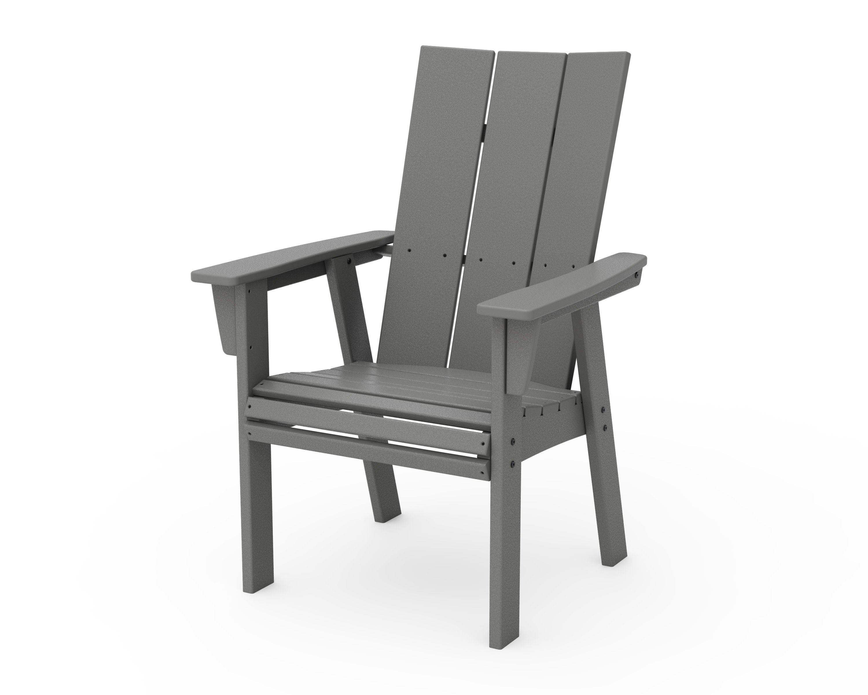 Modern Curveback Adirondack Dining Chair in Slate Grey