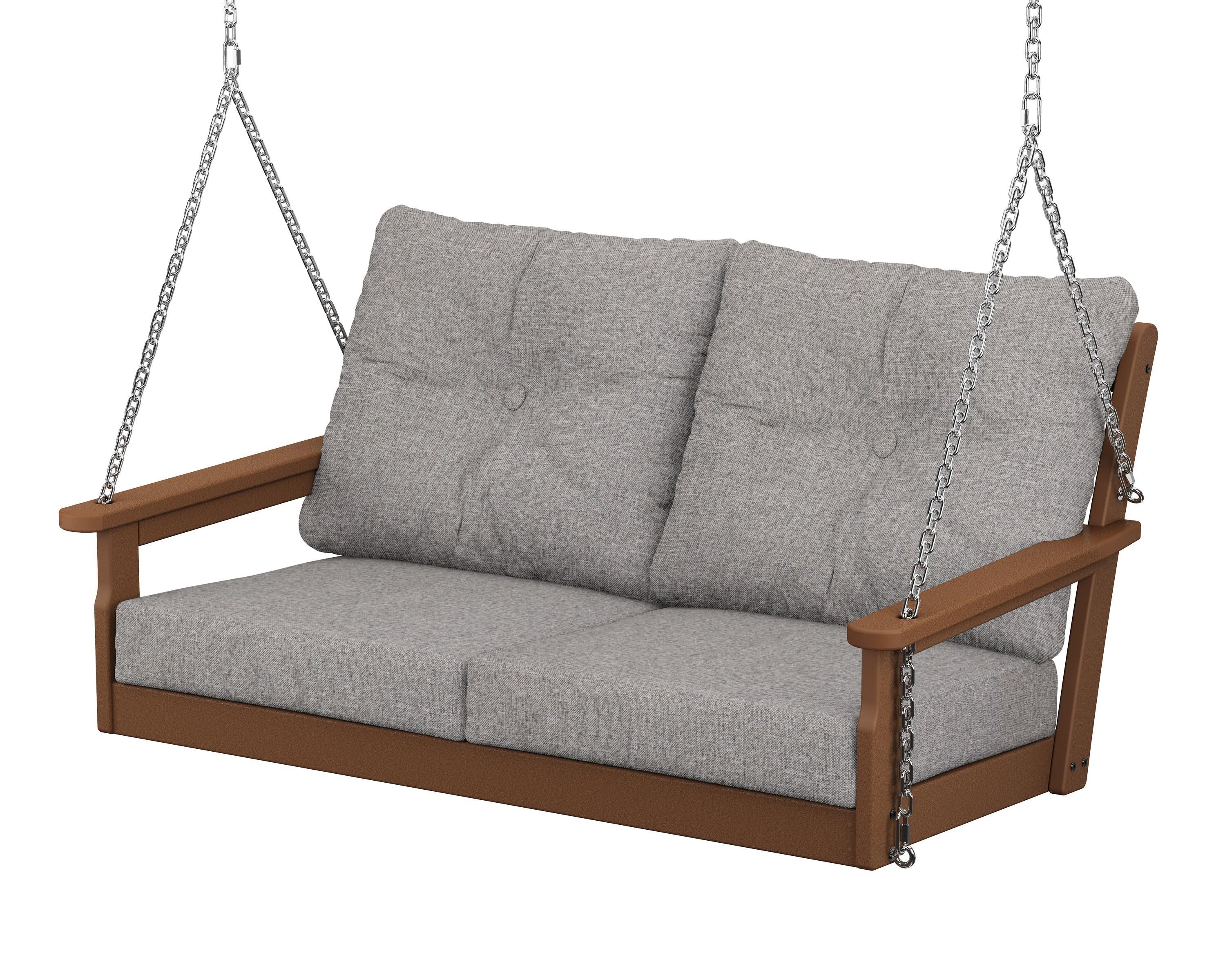 Vineyard Deep Seating Swing in Teak / Grey Mist