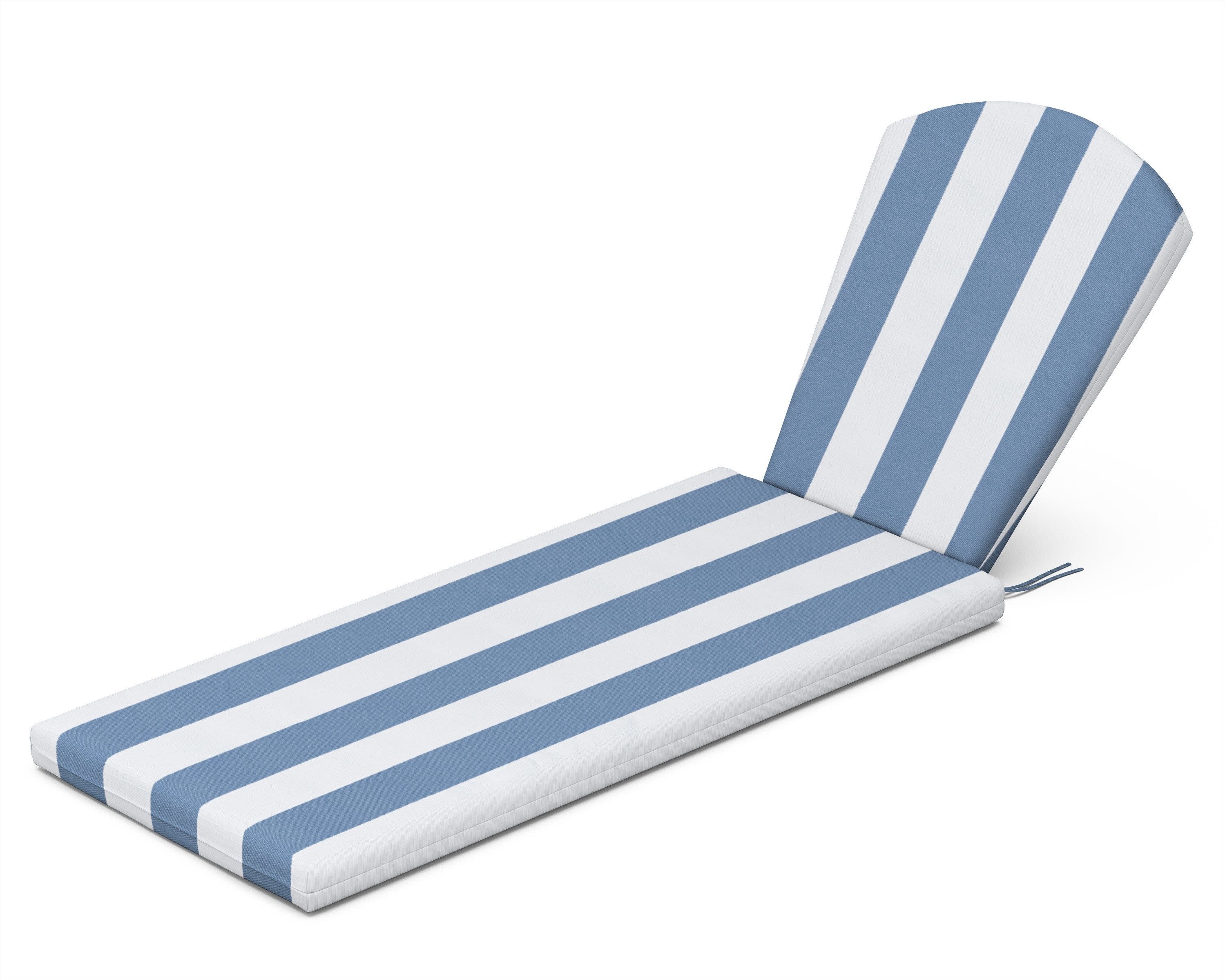 Chaise Cushion in Cabana Stripe Sky Blue