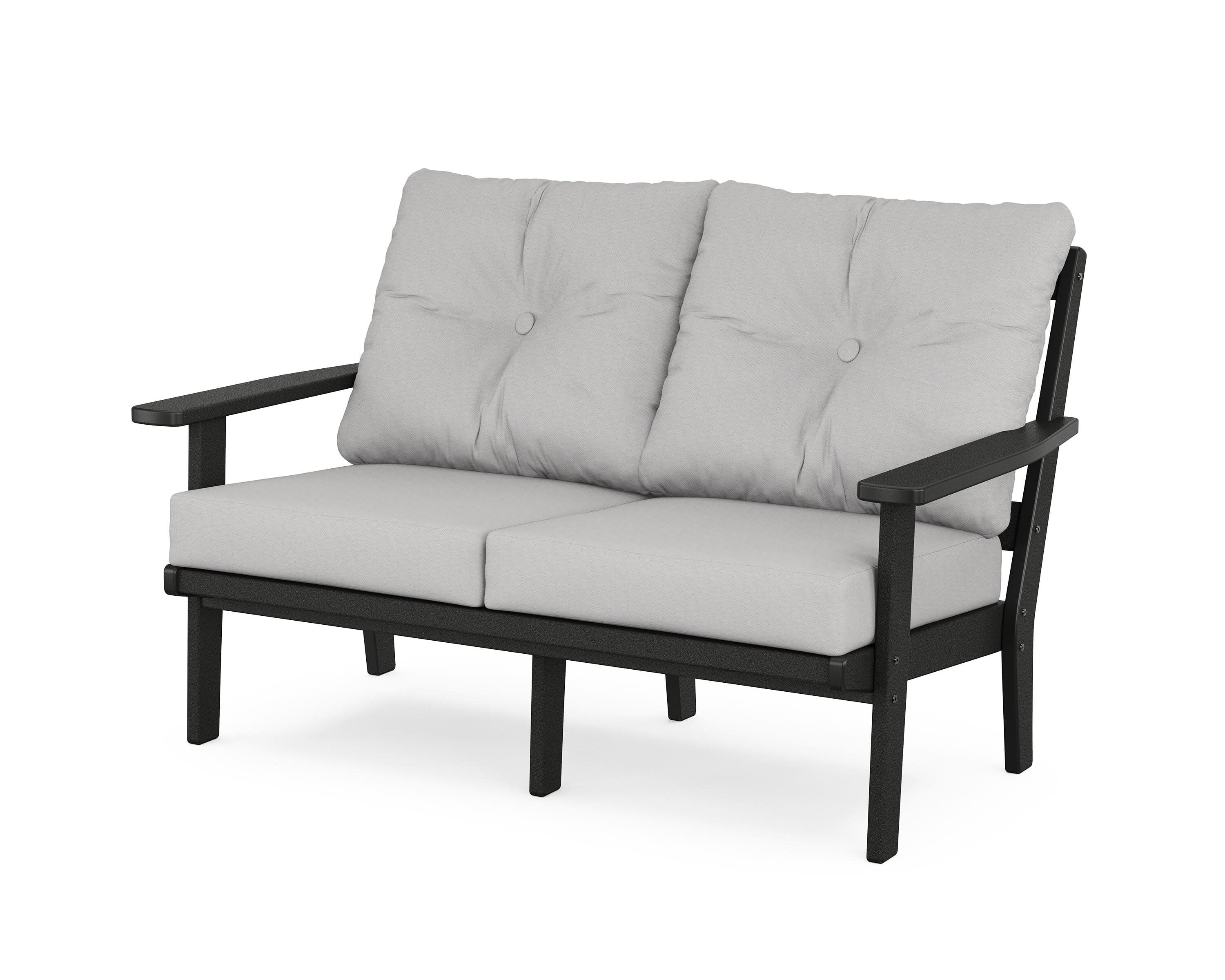 Oxford Deep SeatingLoveseat in Black / Diamond in the Rough