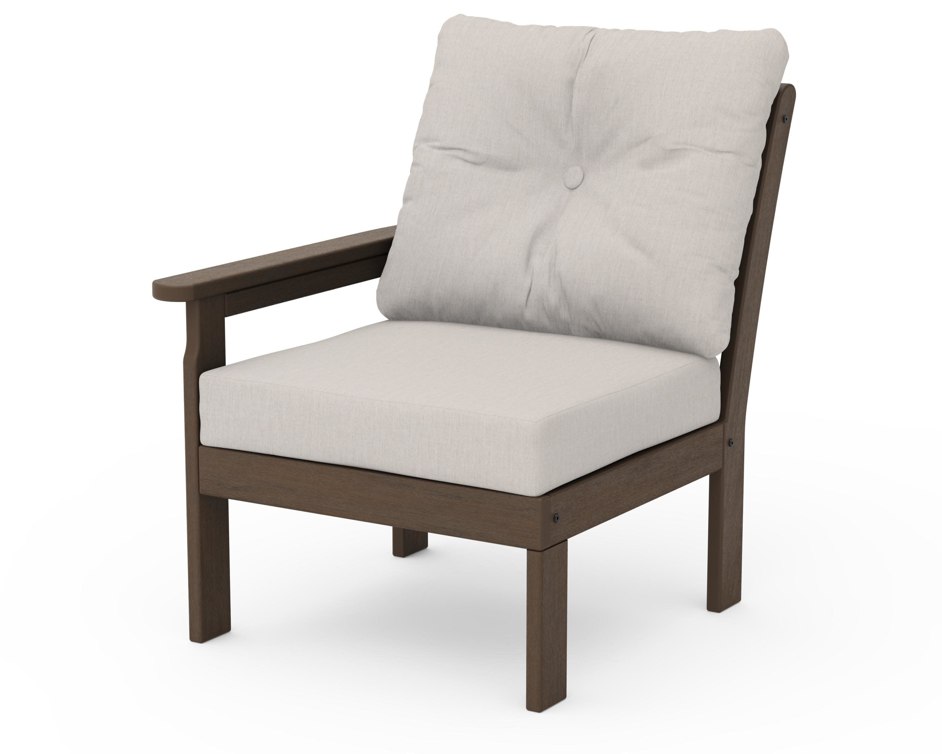Vineyard Modular Left Arm Chair in Kona / Cast Ash