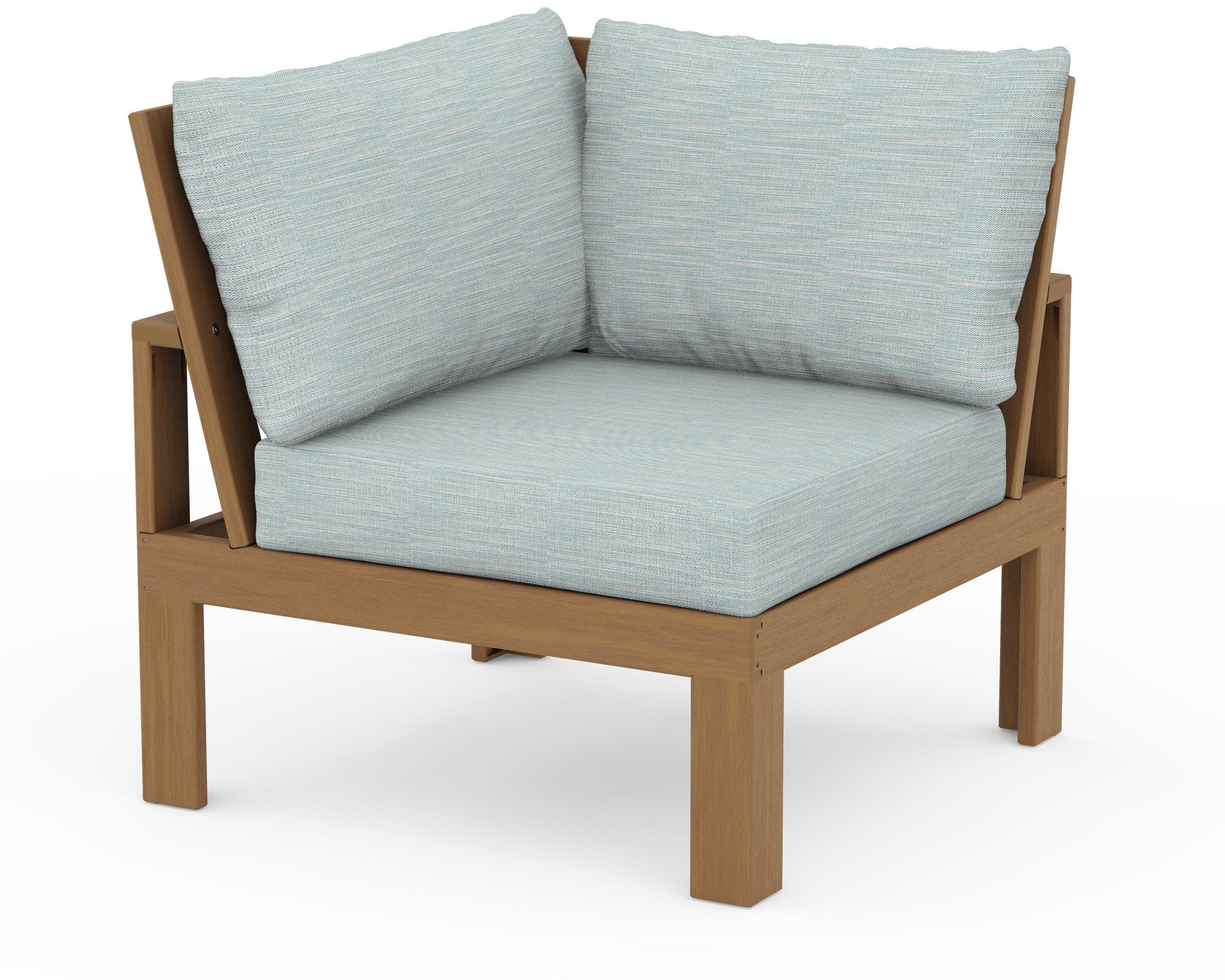 Modular Corner Chair in Natural / Soothe Mist